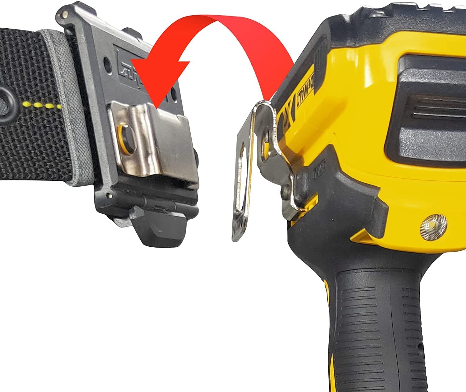 Drill Clip Hooks 6 Pack with Belt Clip Holster for Drills and Impact Drivers