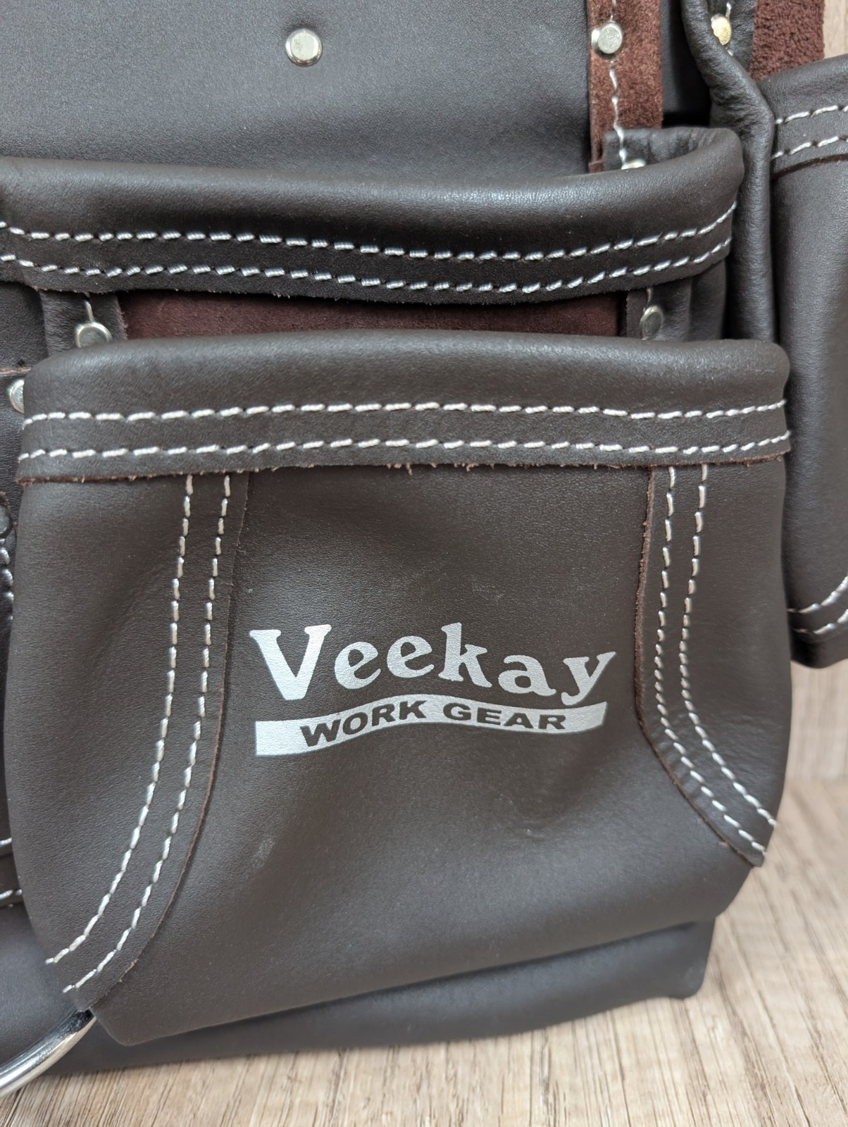 Veekay Work Gear Leather Tool Belt Pouch Heavy Duty Carpenter Electricial