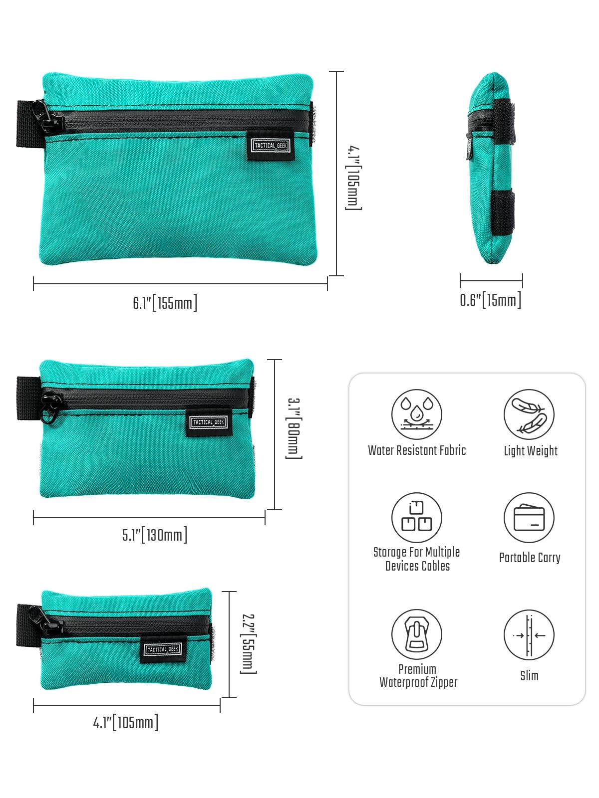 Storage A5 EDC Storage Pouch Set, Molle EDC Gadget Pouch, Multi-Functional Ut…