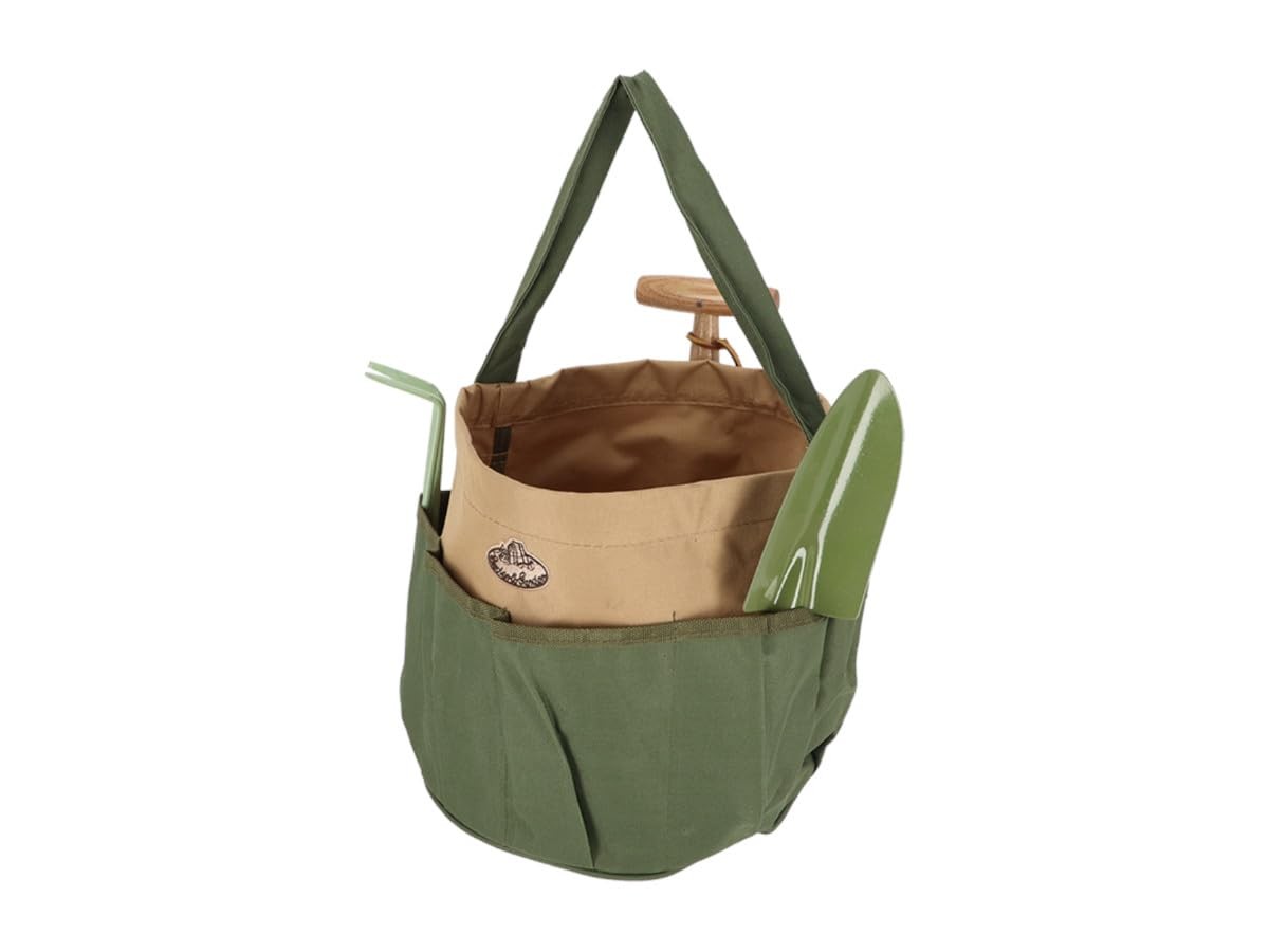 Canvas Round Tool Bag for Garden and Outdoor Use – Durable and Spacious