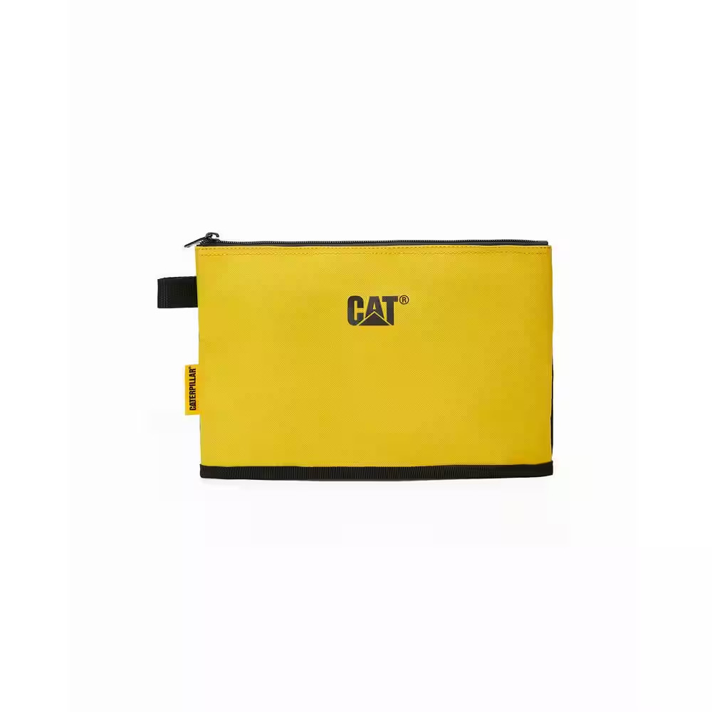 Tool Storage, 12 In. 1 Pocket, Black and Yellow, 600-D Polyester, Document Bag,