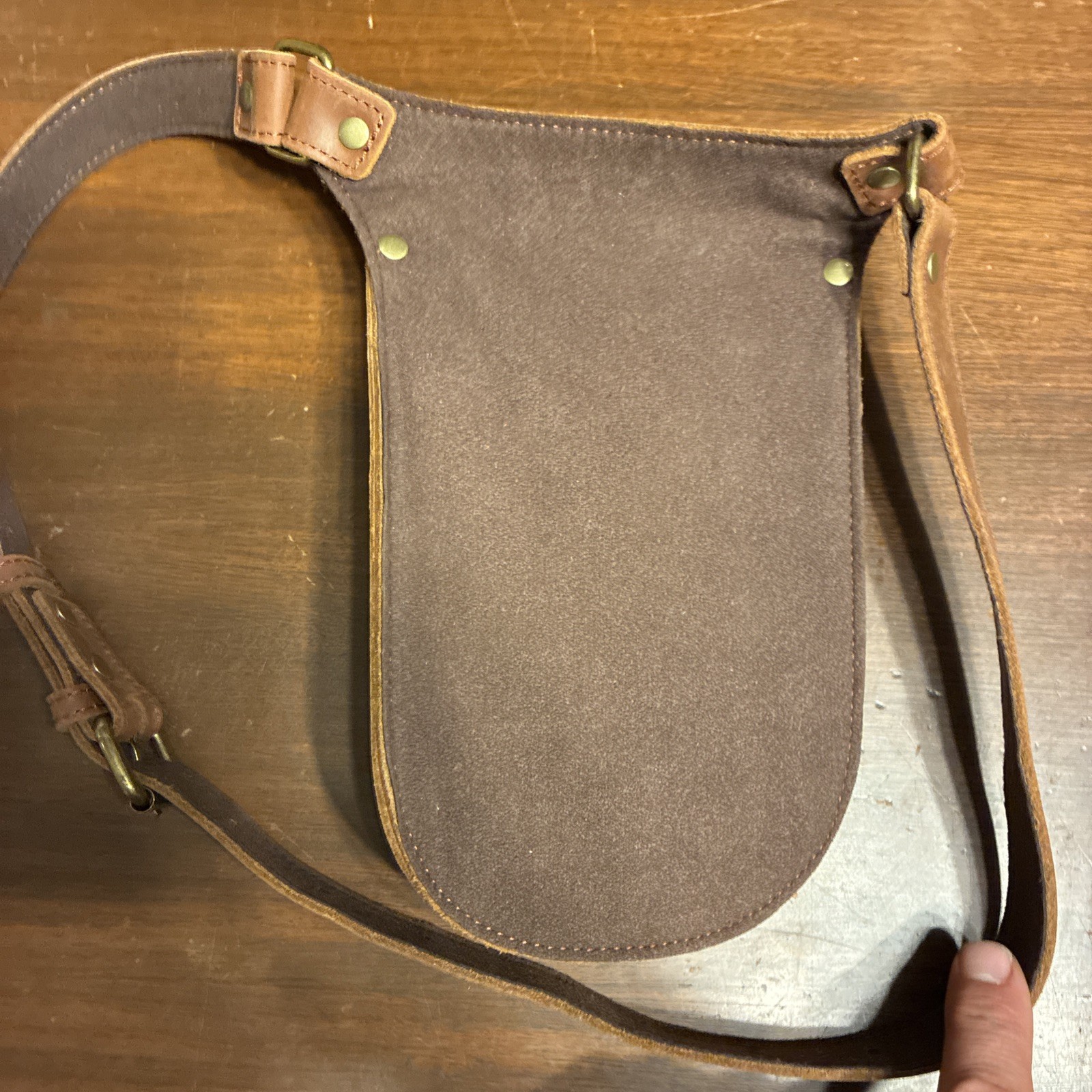 TOURBON Leather Gardening Belt Pouch Florist Organizer Waist Bag Tools Holster