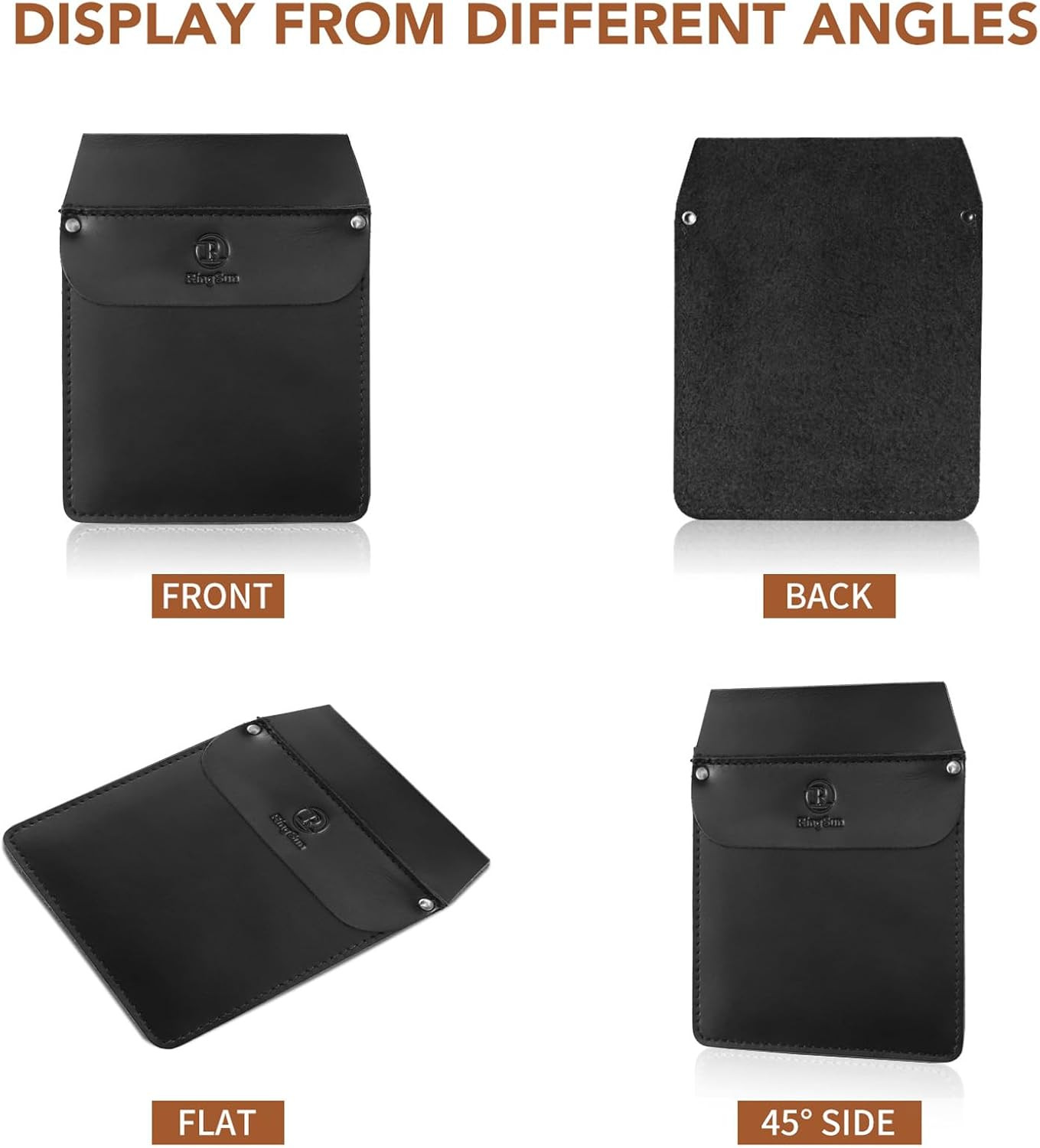 Ringsun Genuine Leather Pocket Protector for Men for Tools Pens, Handmade Durabl
