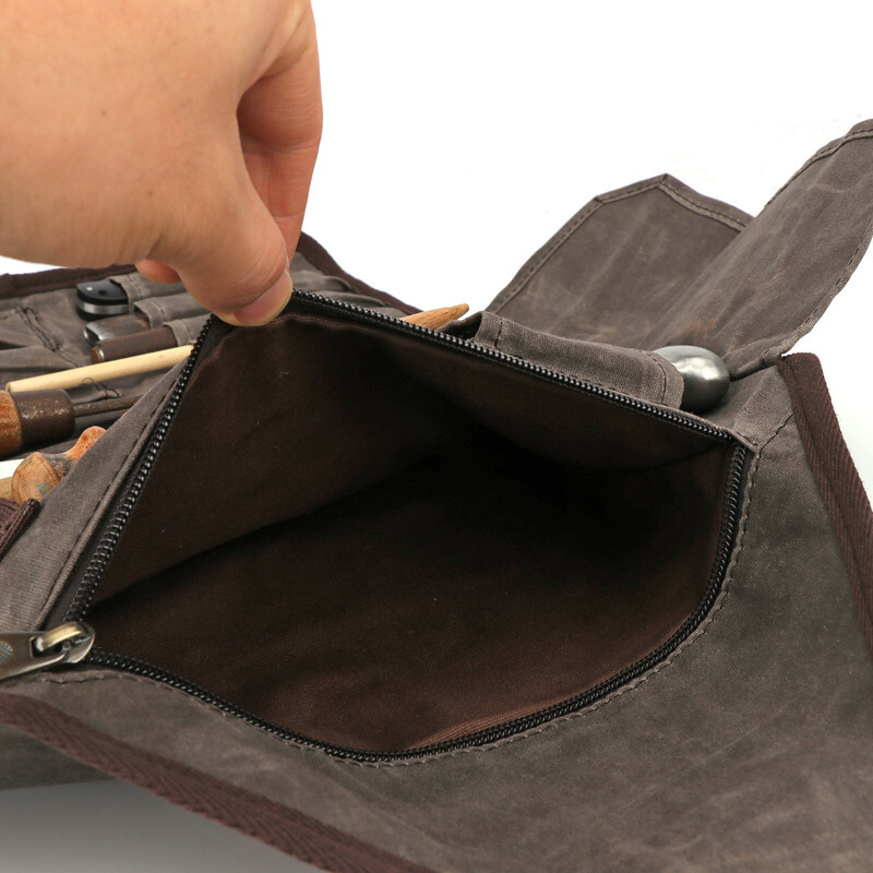 TOURBON Canvas Workshop Apprentice Roll up Carving Tool Organizer Storage Pouch