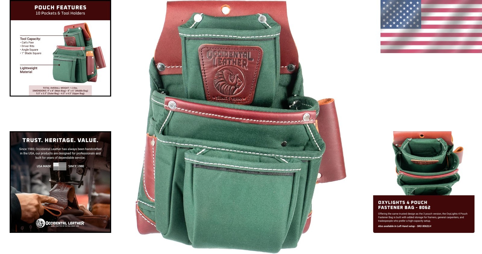 Occidental Leather 8062 4 Bag – Tool Holder Pouch
