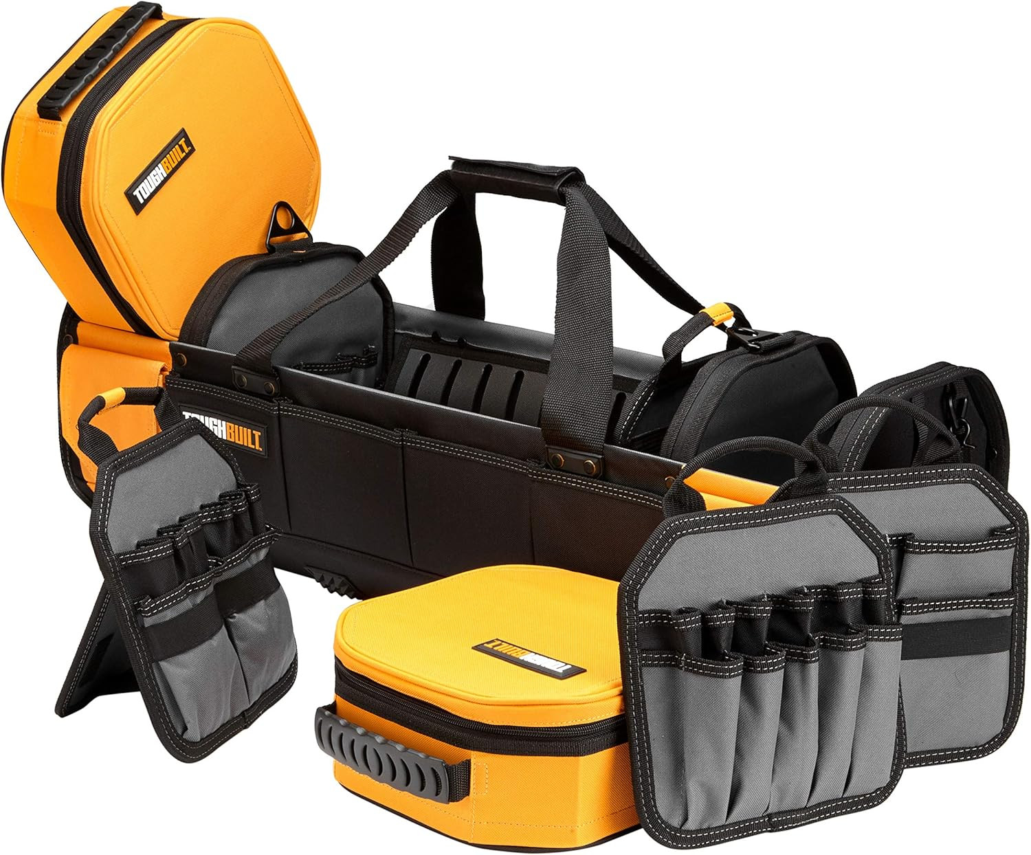 30″ Tool Bag with 68 Pockets & Removable Dividers for Ultimate Jobsite Organizat