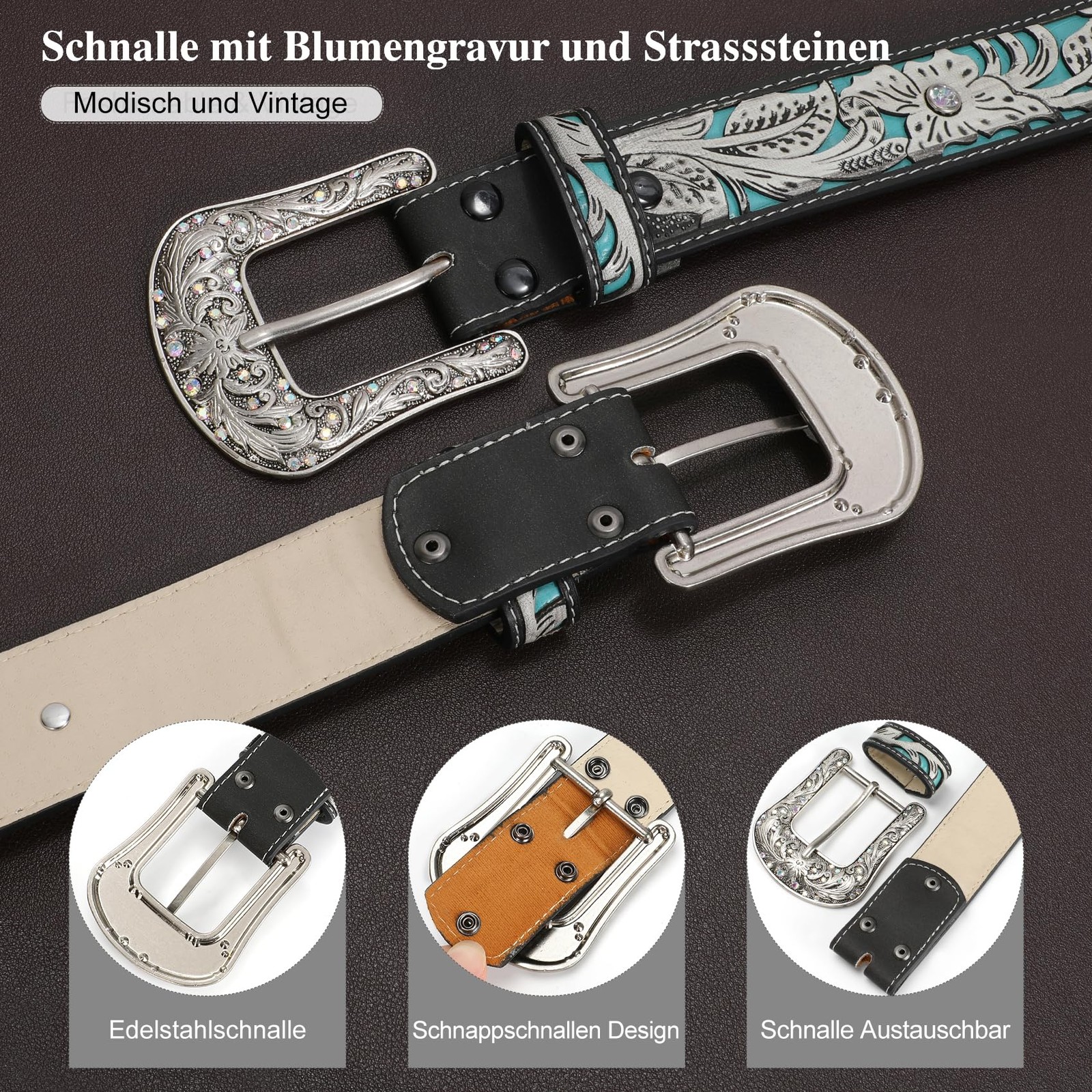 XZQTIVE Women Men Genuine Leather Belt Vintage Ladies Western Belt Engraved Tool