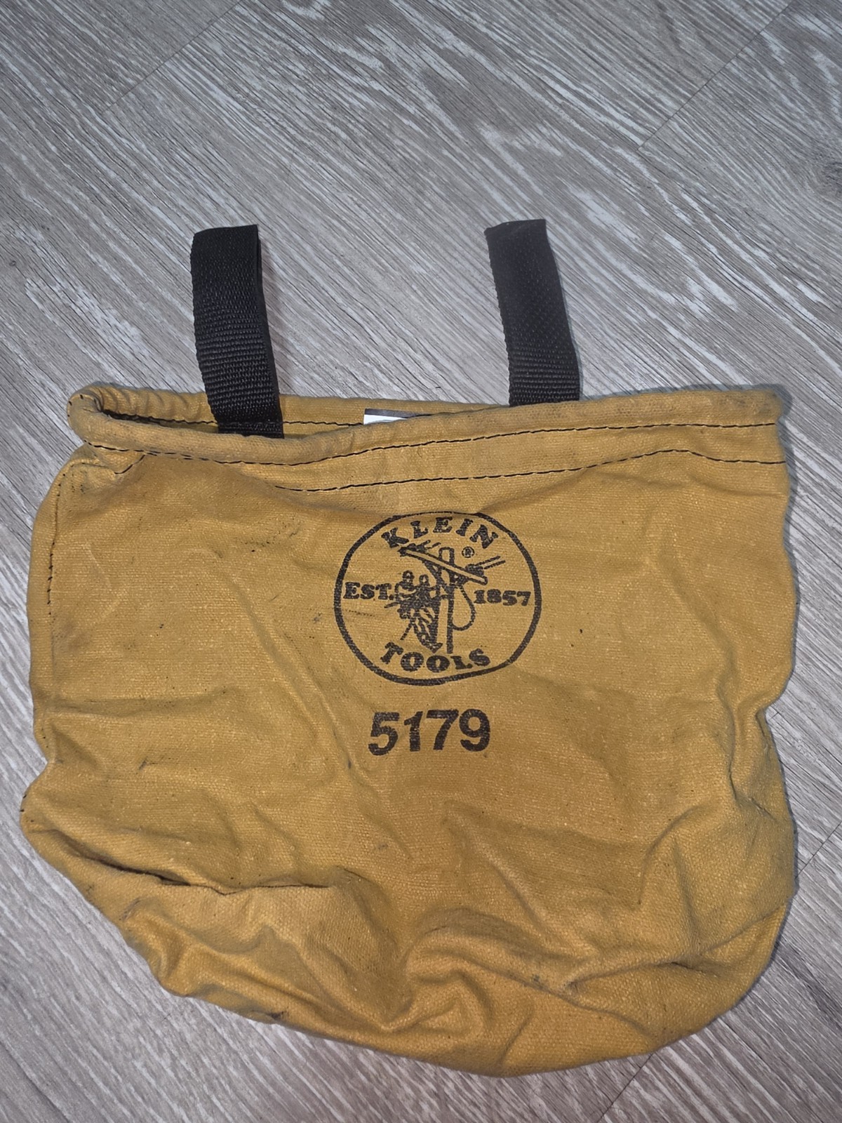 Klein Tools 5179 Canvas Tool Bag/Pouch w/ Handle, Small Brown (1 Item)