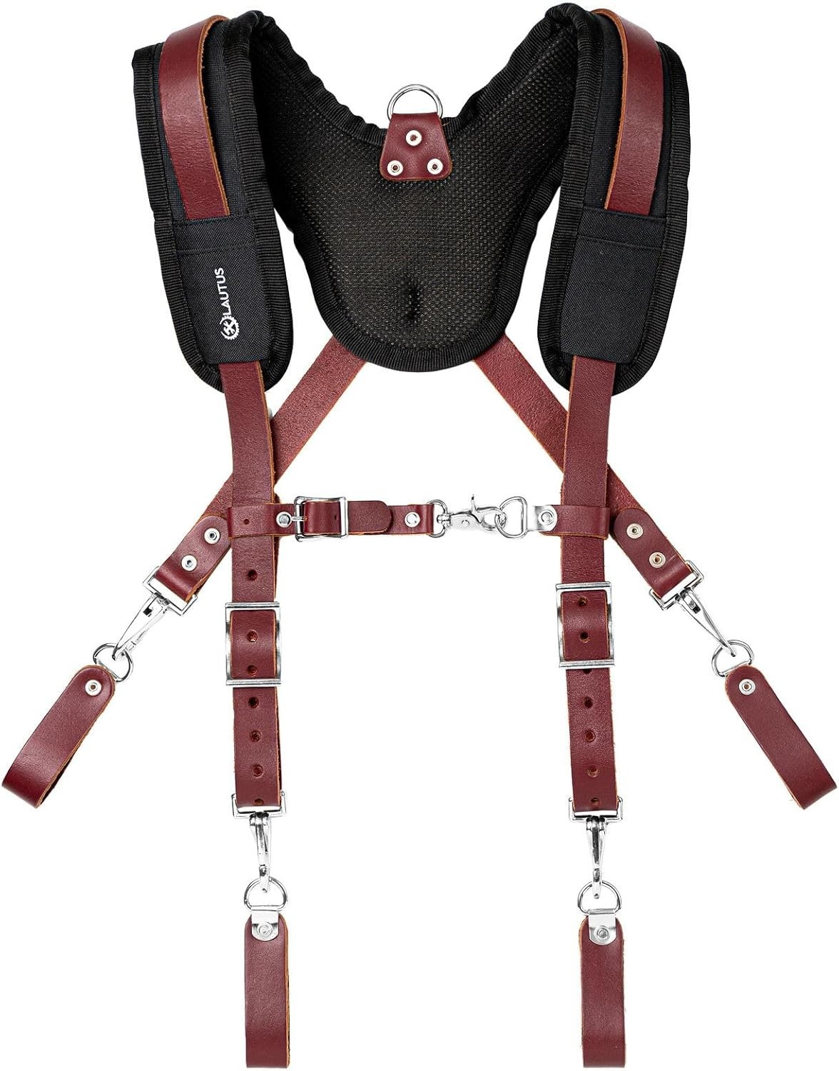 Leather Padded Tool Belt Suspenders w/Chest Strap| Pencil Sleeve| Comfortable…