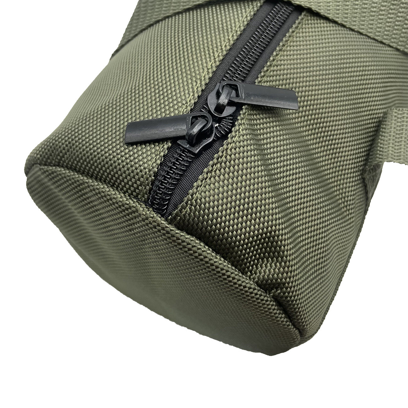 16 inch Green Tool Bag with Zippers Quick storage Canvas for home 15.75×5.12in