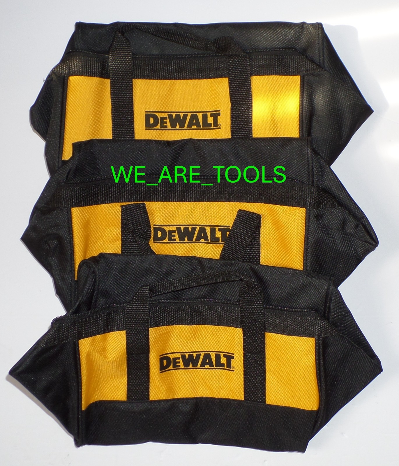 (3) Dewalt Tool Bag / Case 11″ x 8″ x 8″ Canvas For 20V Drill, Battery, Saw