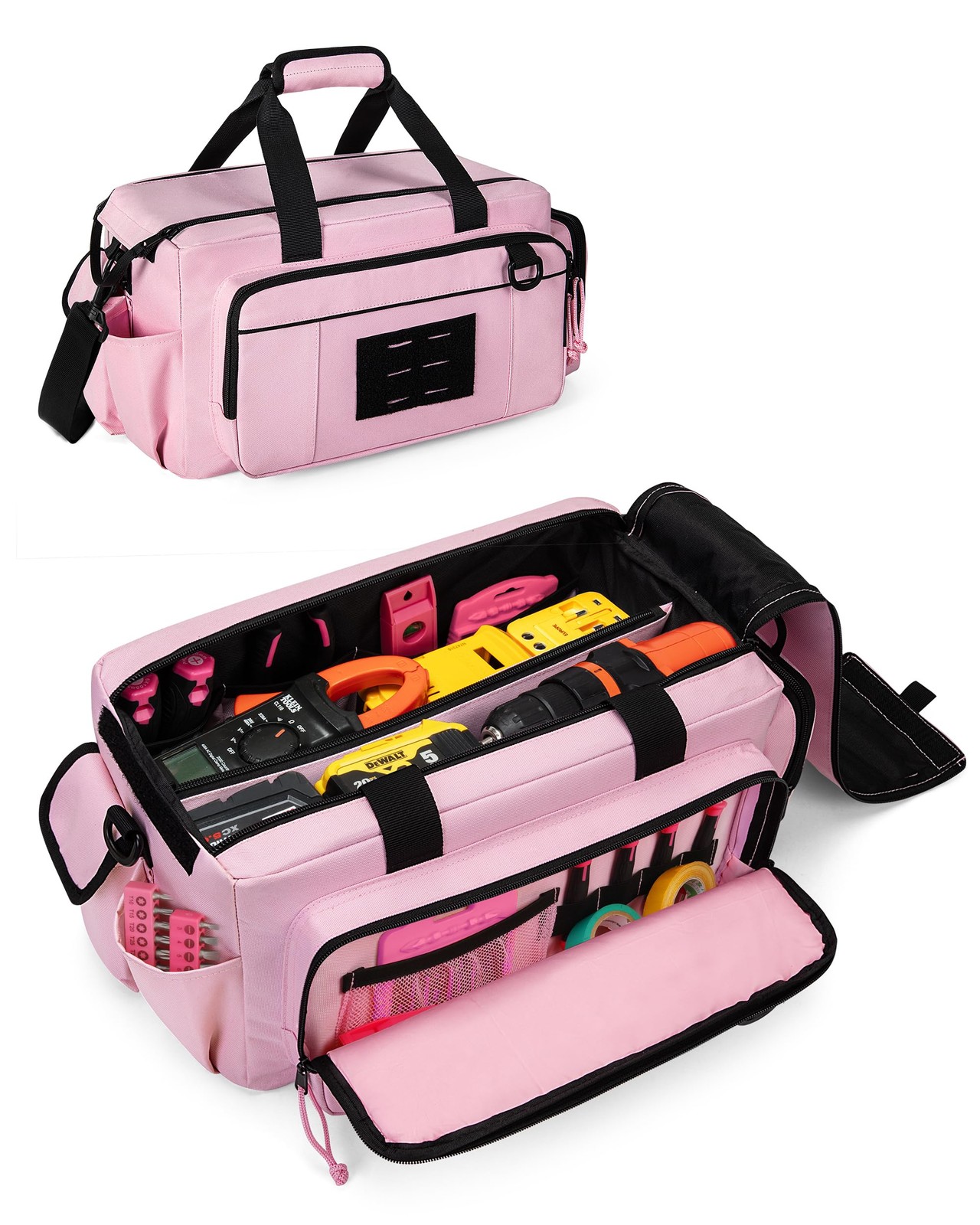 Trahzia Tactical Tool Bag for Women, 16 Inches Tool Storage Organizer Box wit…