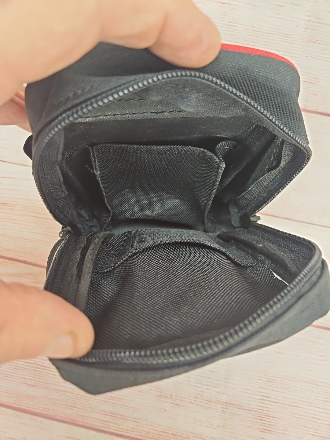Husky 4.5 in. Clip-On Tool Belt Pouch | 3 Pockets | Durable 600D Polyester