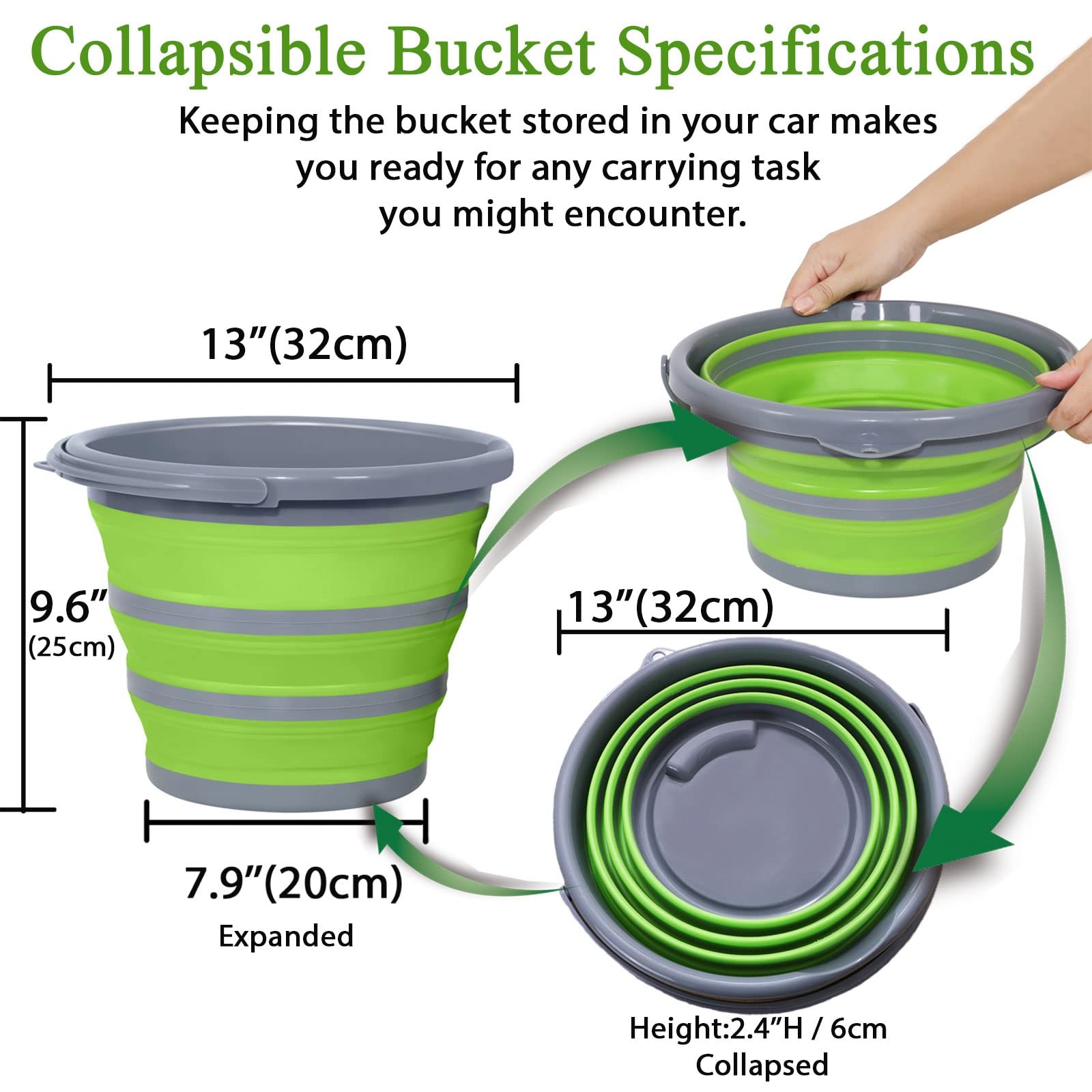 Collapsible Bucket with 3-in-1 Car Wash Mitt, Coral Velvet + Weave + Chenille…