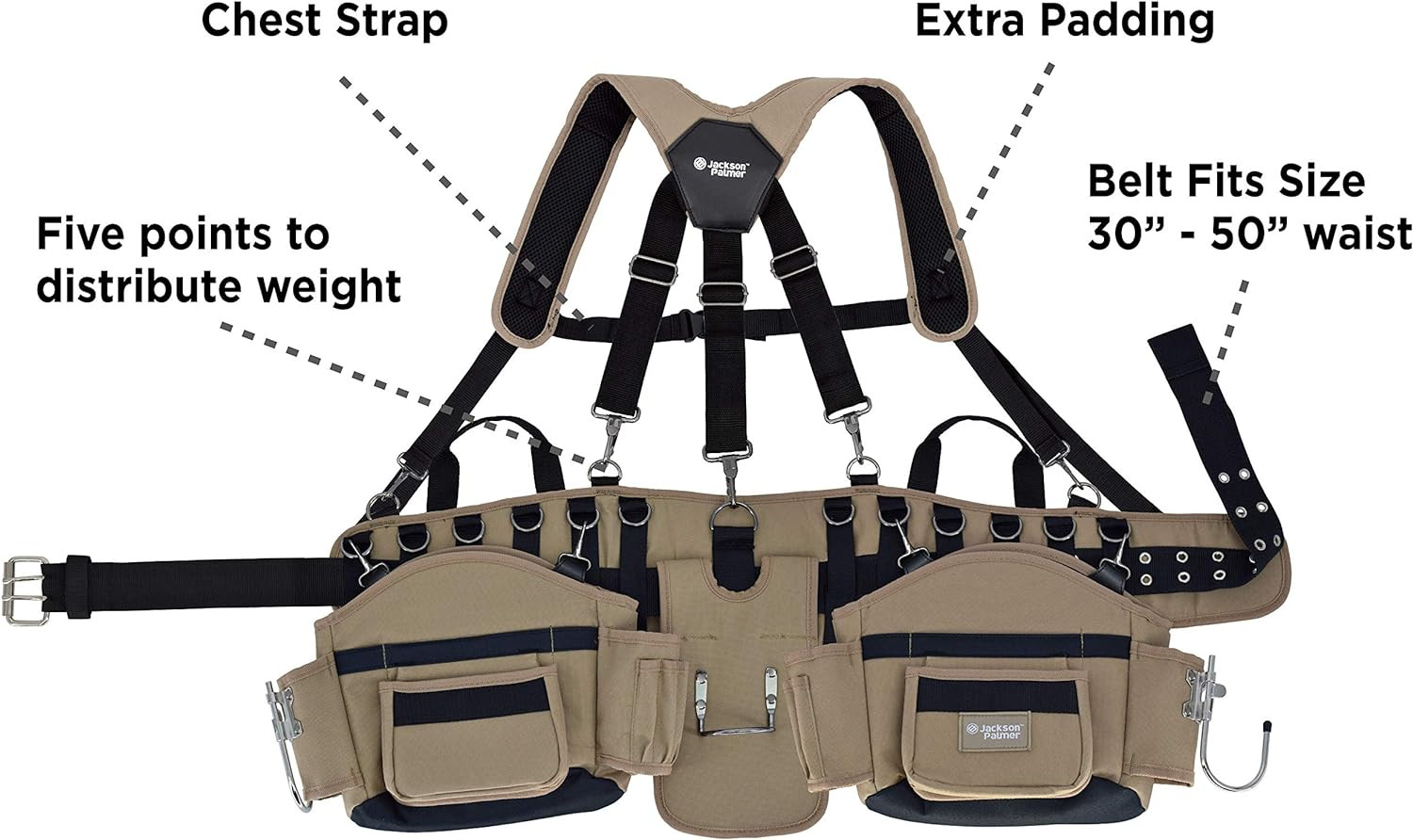 Professional Tool Belt – Comfort Rig Tan & Black