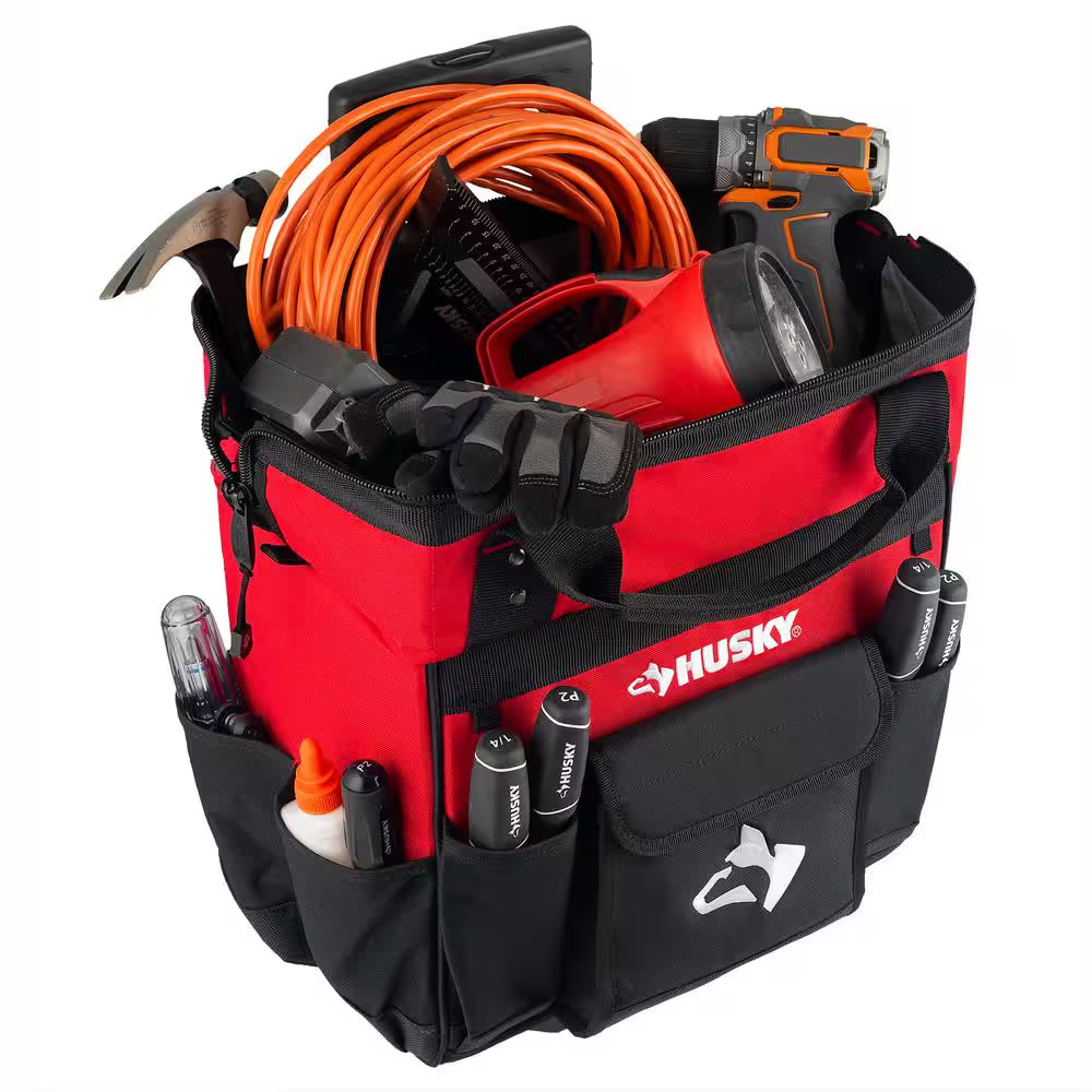 Husky 14 In. 13 Pocket Rolling Tool Bag