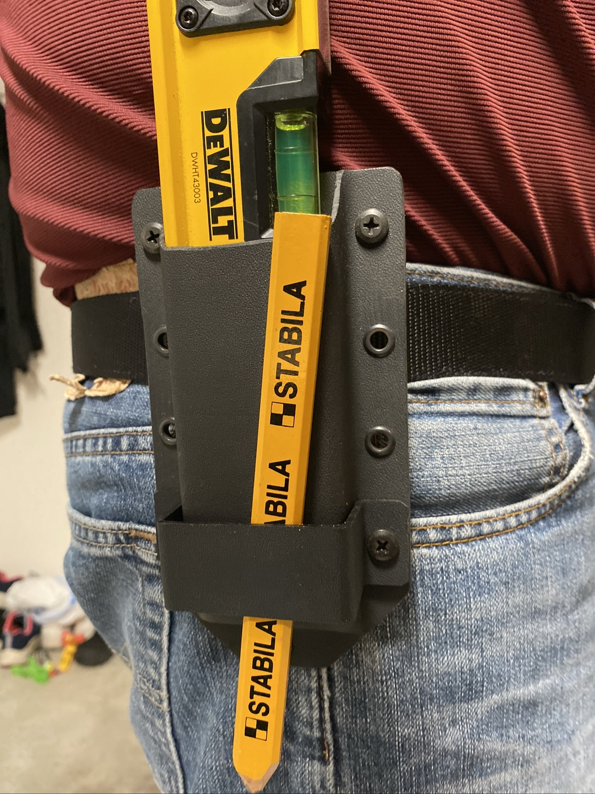 Tape Measure Holder with Utility Knife Pouch, Holds dozens of Items!