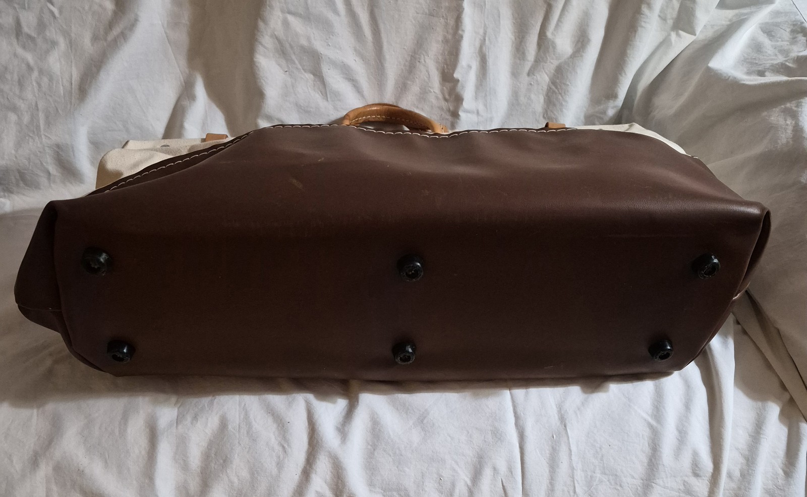 Vintage Klein Tools 5105-22 Heavy Duty Canvas & Leather Lineman’s Tool Bag