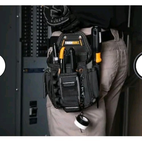 ToughBuilt TB-CT-34 Small Electrician Tool Pouch ClipTech Belt Clip 13 Pockets