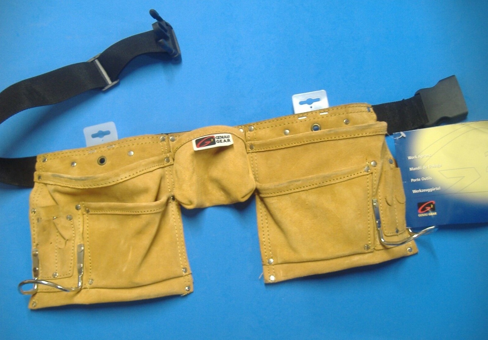 GENAU GEAR ELEVEN POCKET TOOL BELT WITH TWO HAMMER HOLDERS #4145