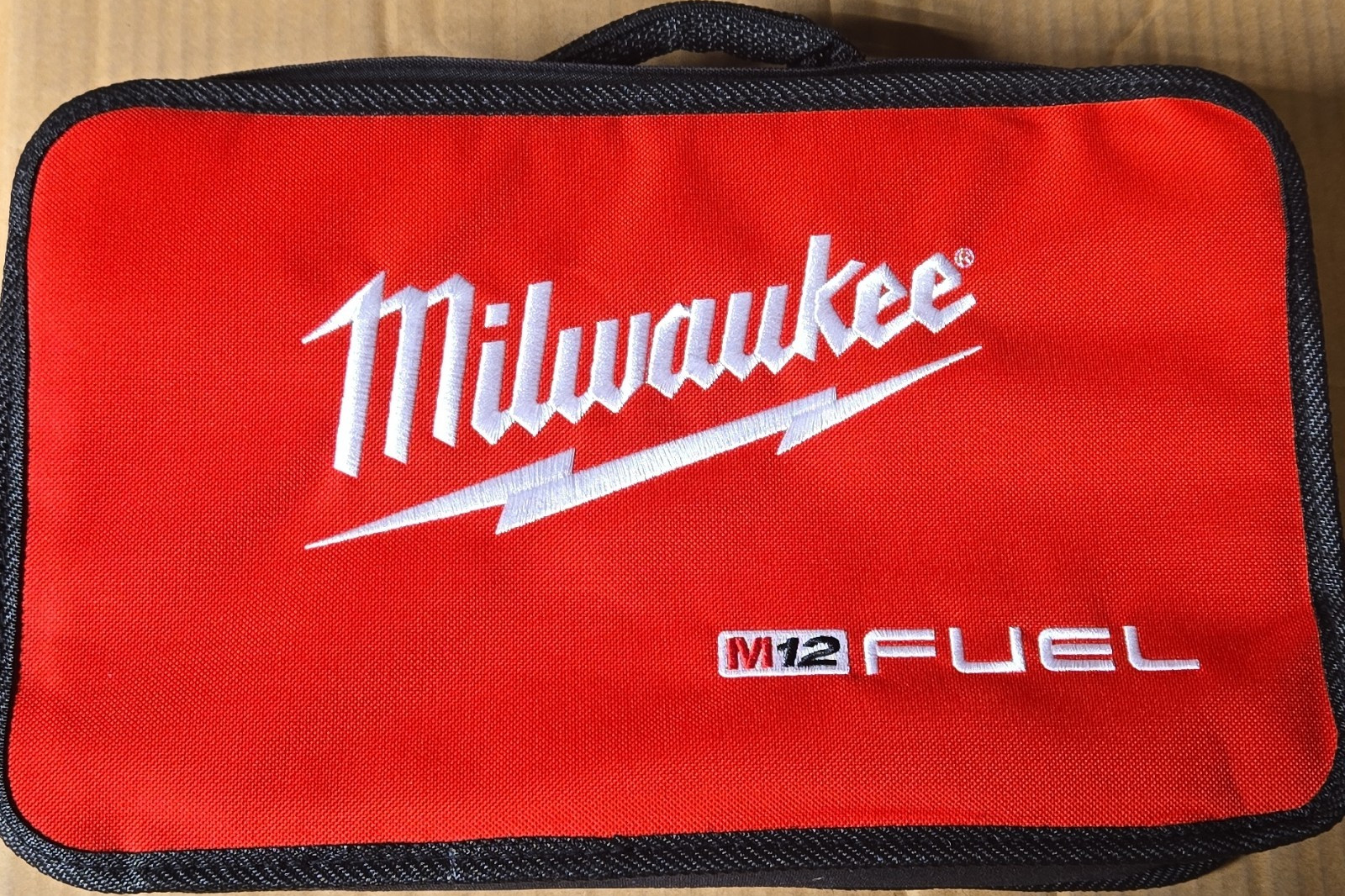 Milwaukee M12 FUEL Medium Tool Bag Red Black Fabric With Handle