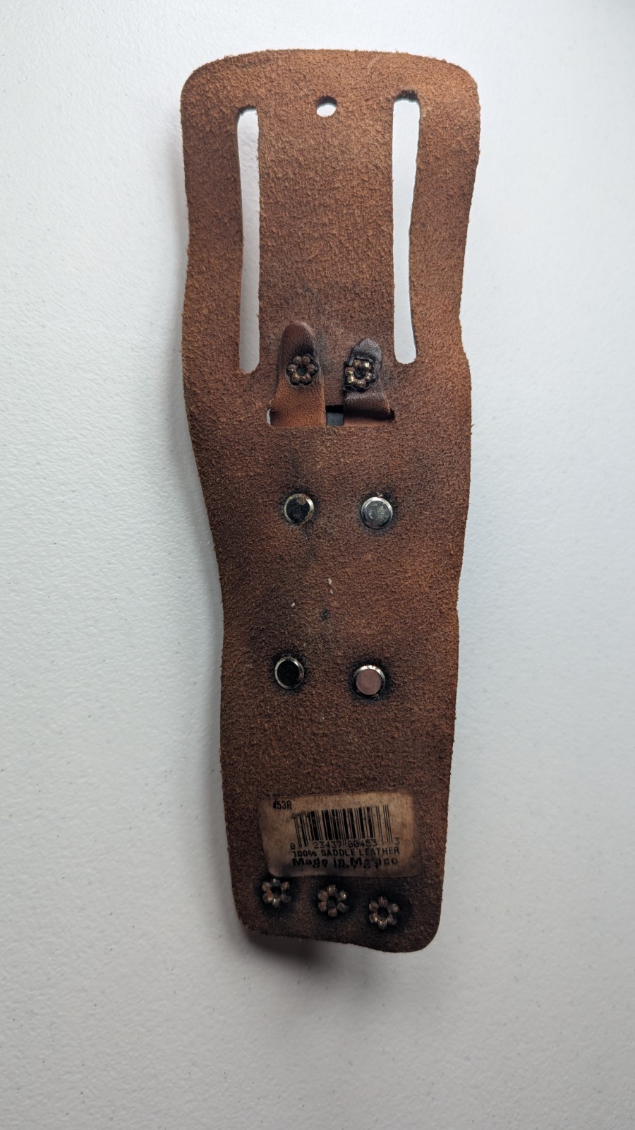 McGuire-Nicholas Workwear leather Tool Holster Sheath Saddle Leather Mexico 453R
