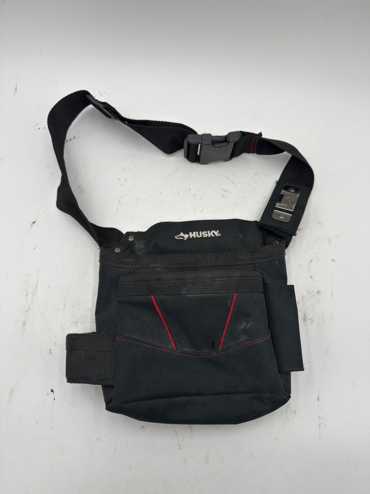 Husky 6 Pocket Tool Belt Pouch Black Used