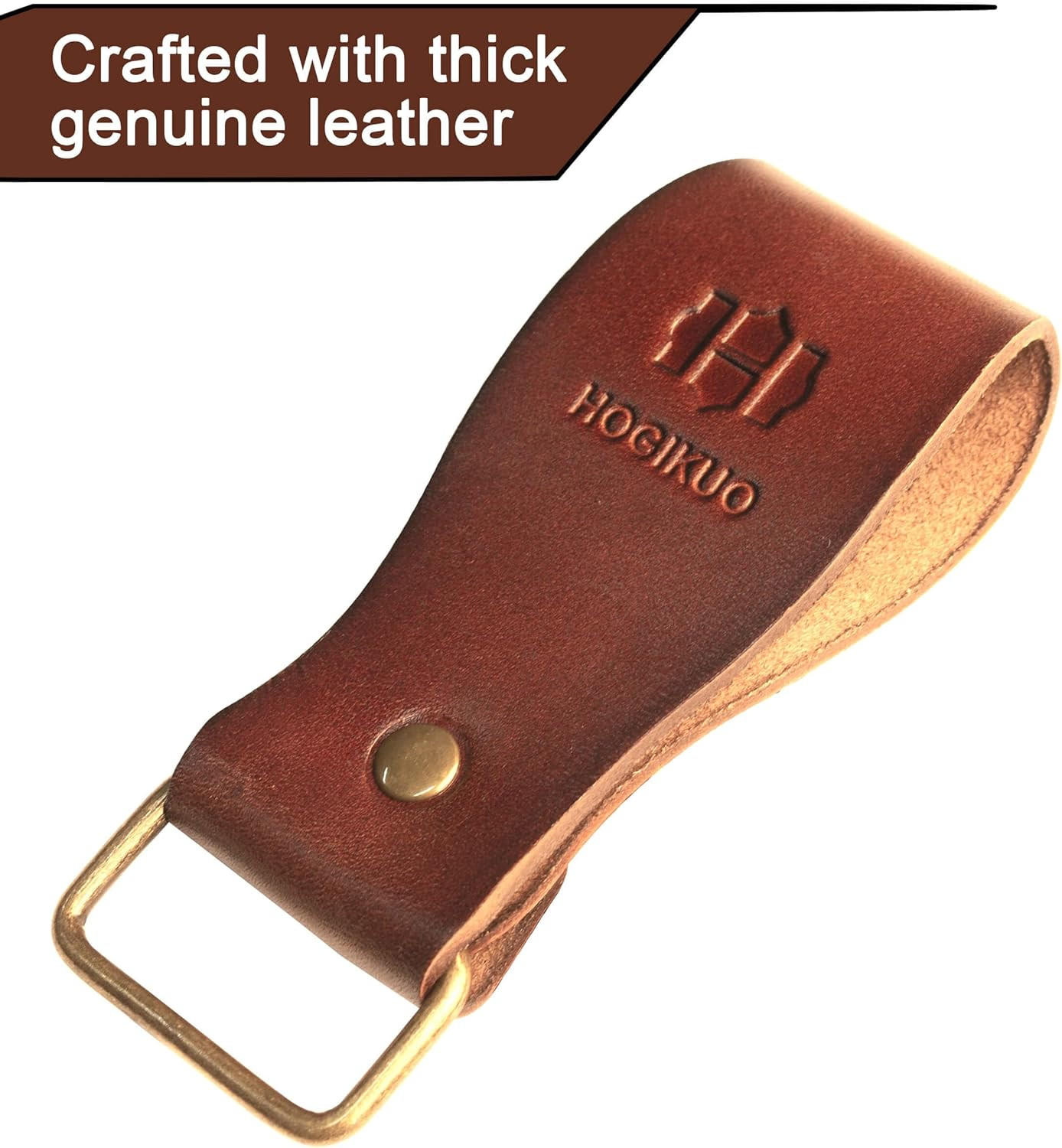 Leather Tape Measure Holder for Belt Heavy Duty Tool Holder with Metal Clip