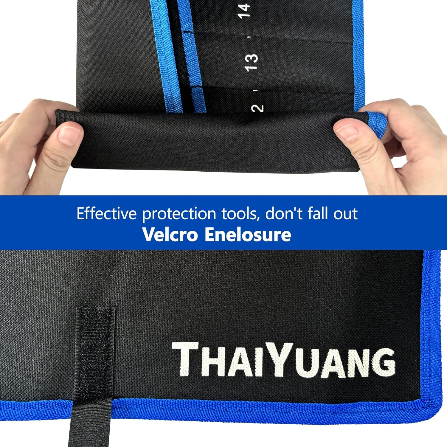 2-Pieces Roll up Wrench Pouch SAE and Metric, Heavy Duty Canvas Tool Wrench Orga