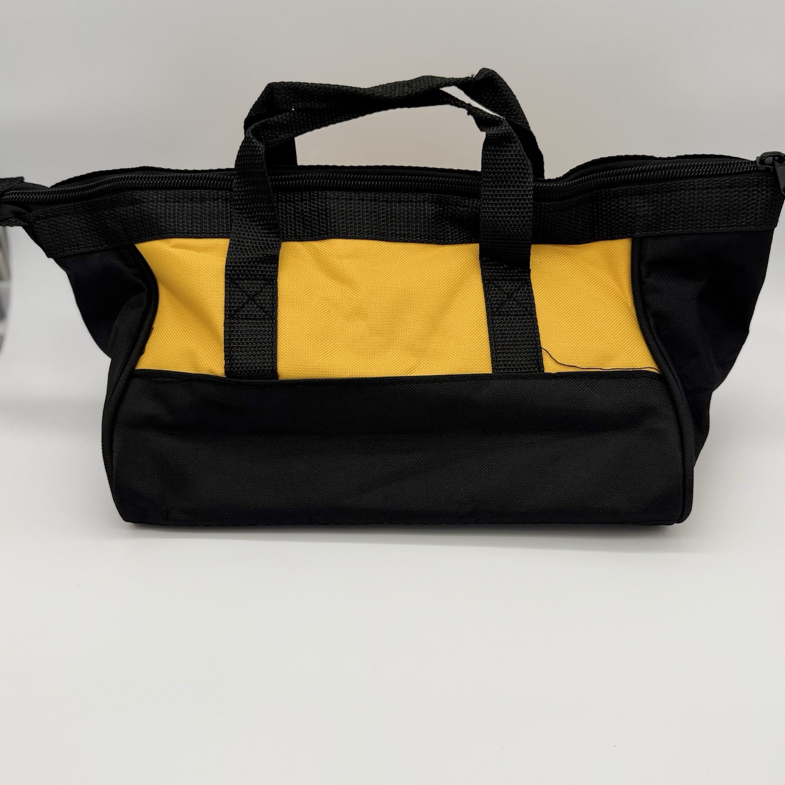 DEWALT Black/Yellow Fabric Tool Bag Tote with Carry Handles, 11 in