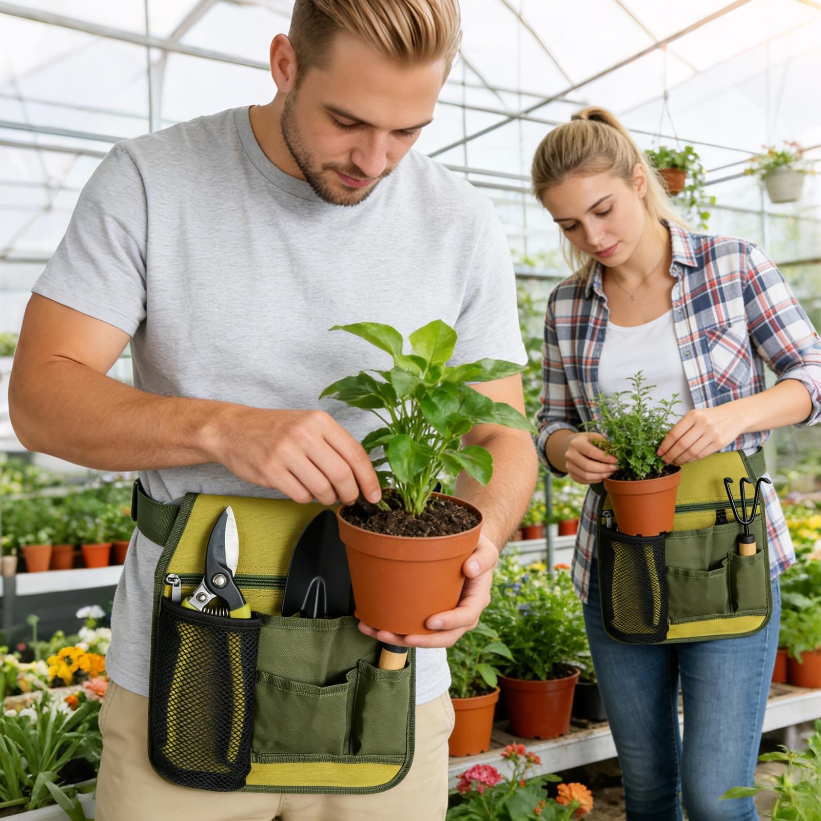 Tool Belt Garden Pouch Pocket Leather Builders Adjustable Hammer