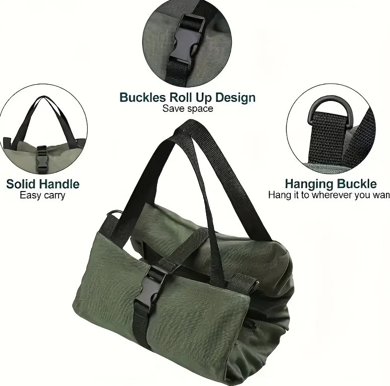 1pc Heavy-Duty Roll-Up Tool Bag Oxford Cloth Multi-Pocket Tool Organizer – NEW