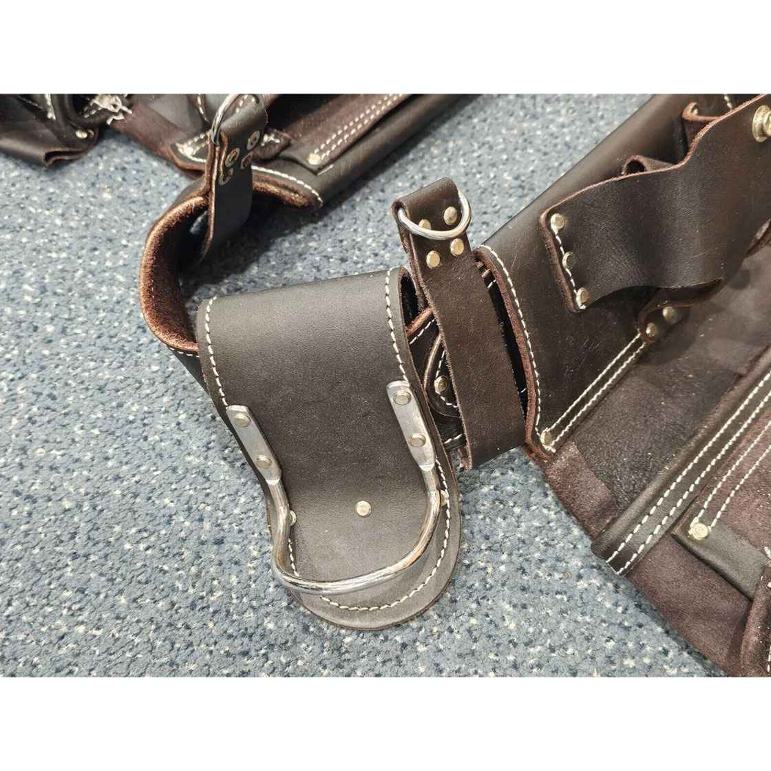 Leather Tool Pouch Belt Bag for Electricians Maintenance Tech Utility Pocket