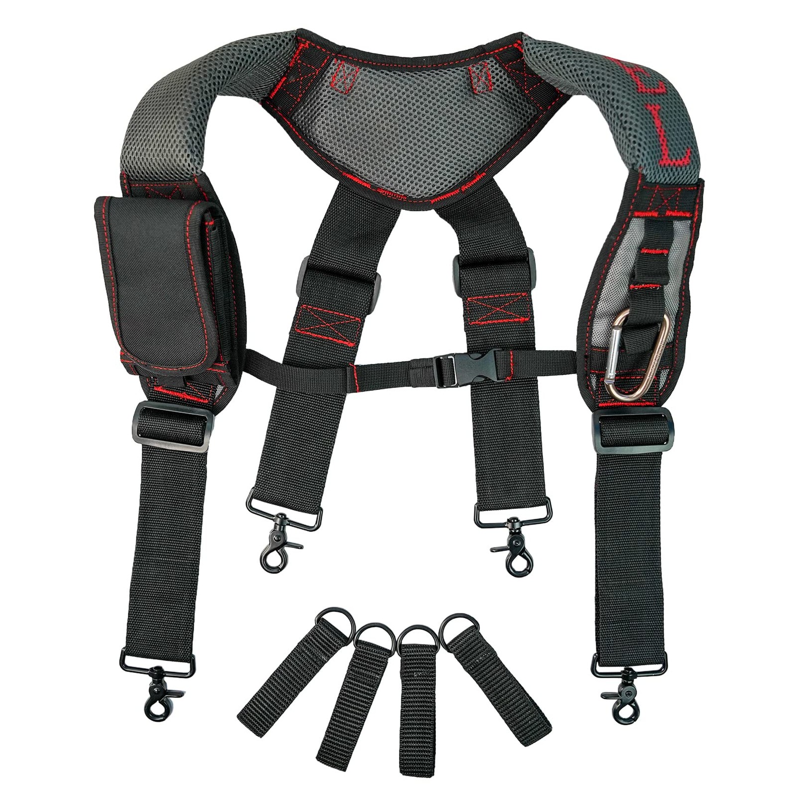 MELOTOUGH Gel Padded Tool Belt Suspenders Work Belt Suspender Tool Belt Suspende