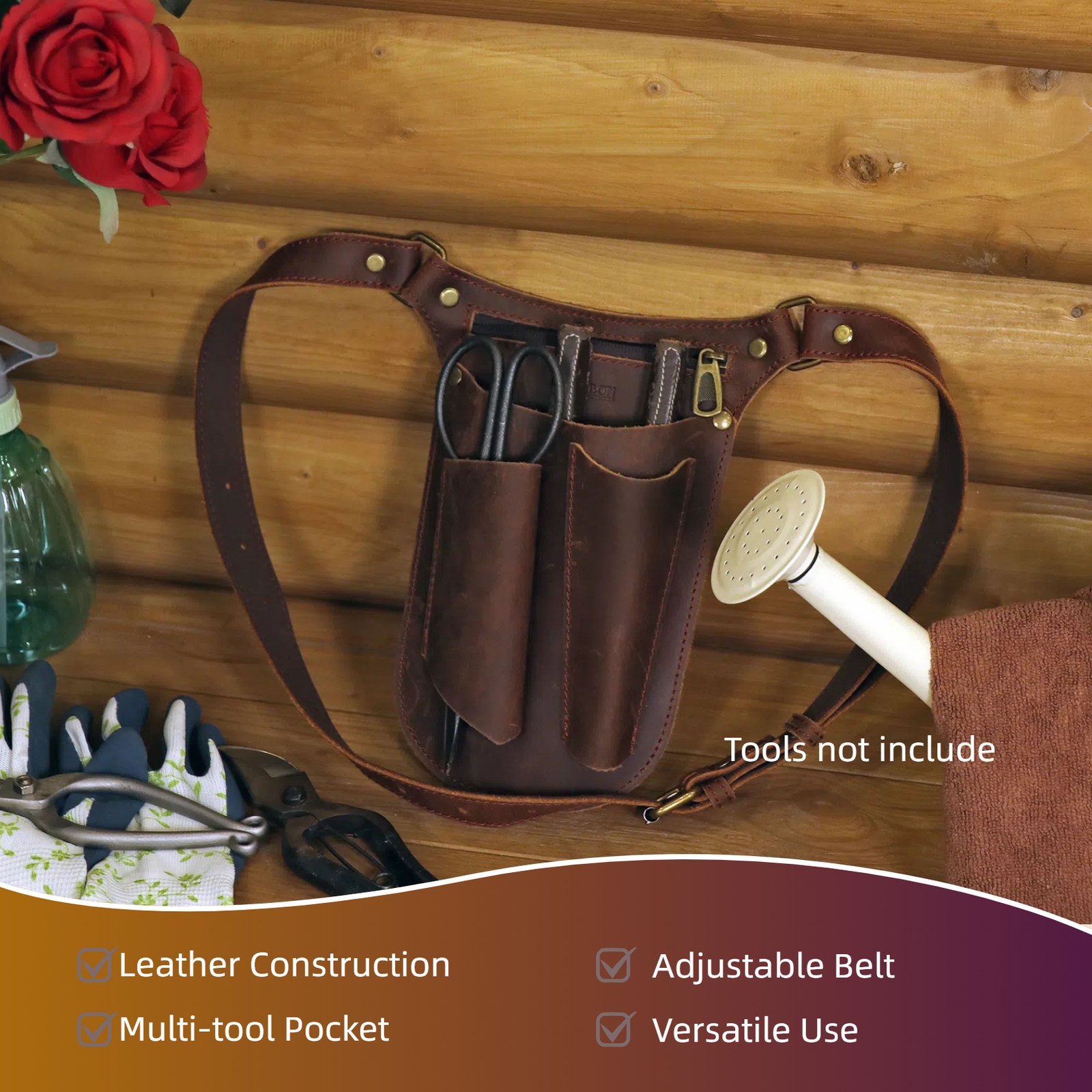 Tourbon Scissor Belt Shoulder Bag Electrician Holster Garden Florist Tool Pouch