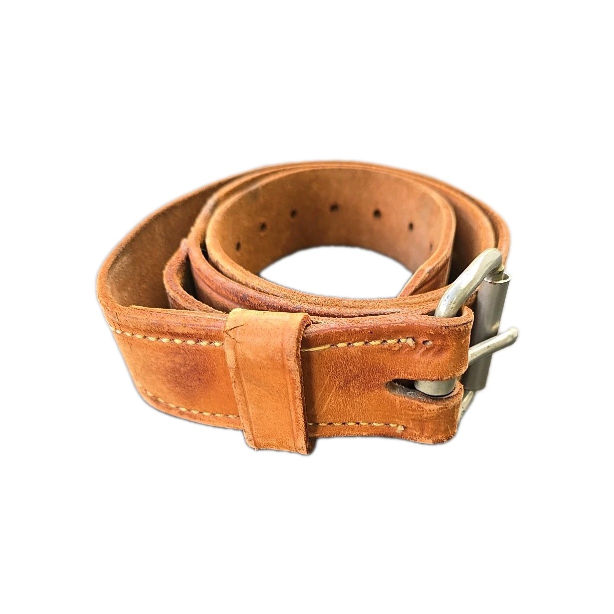 Vintage W. M. Bashlin Co. Linesman Tool Belt, #628-46 100% Distressed Leather