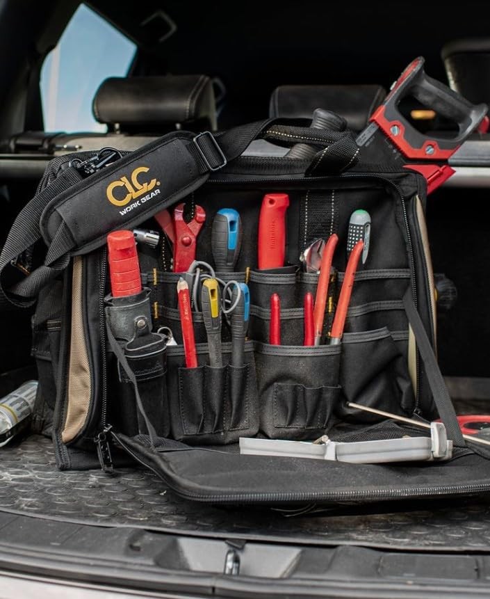 CLC Custom LeatherCraft 1539 Multi-Compartment 50 Pocket Tool Bag