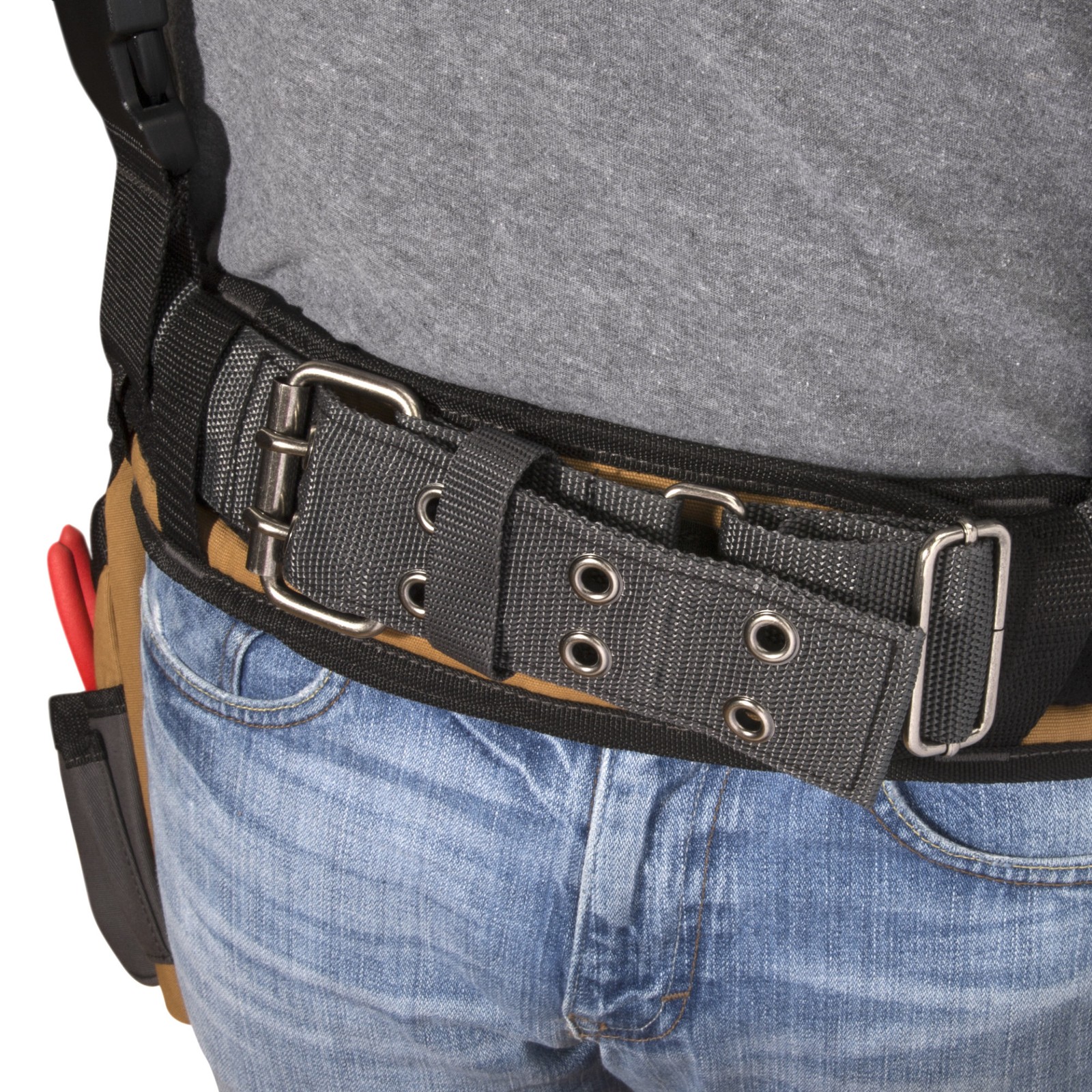 Dickies 4 Pc Tool Belt Carpenter Suspender Strap Holster Pocket Pouch Framer Rig