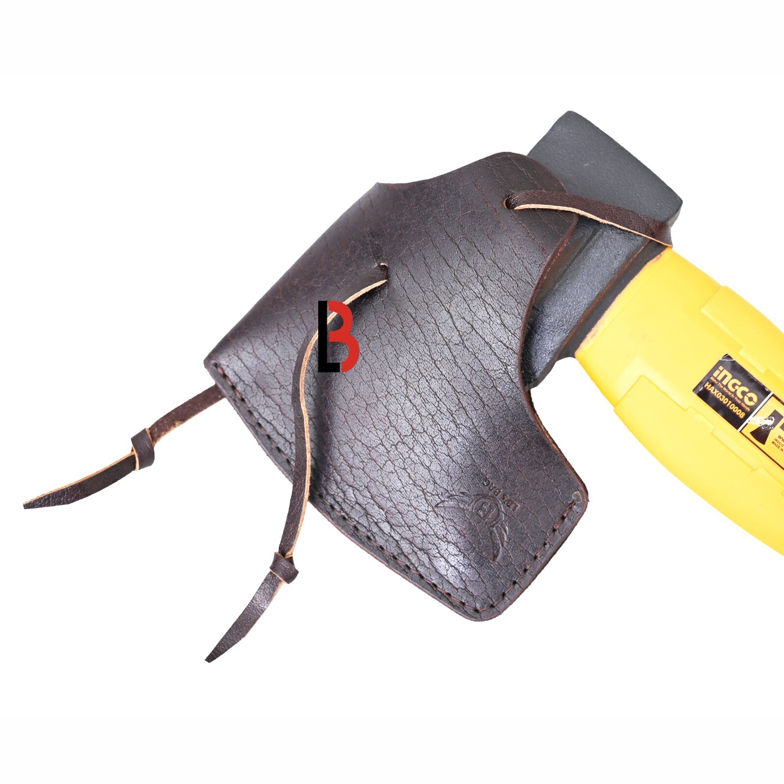 Leather Axe Head Sheath, Cowhide Thick Leather with Straps, Protect Cover Axe