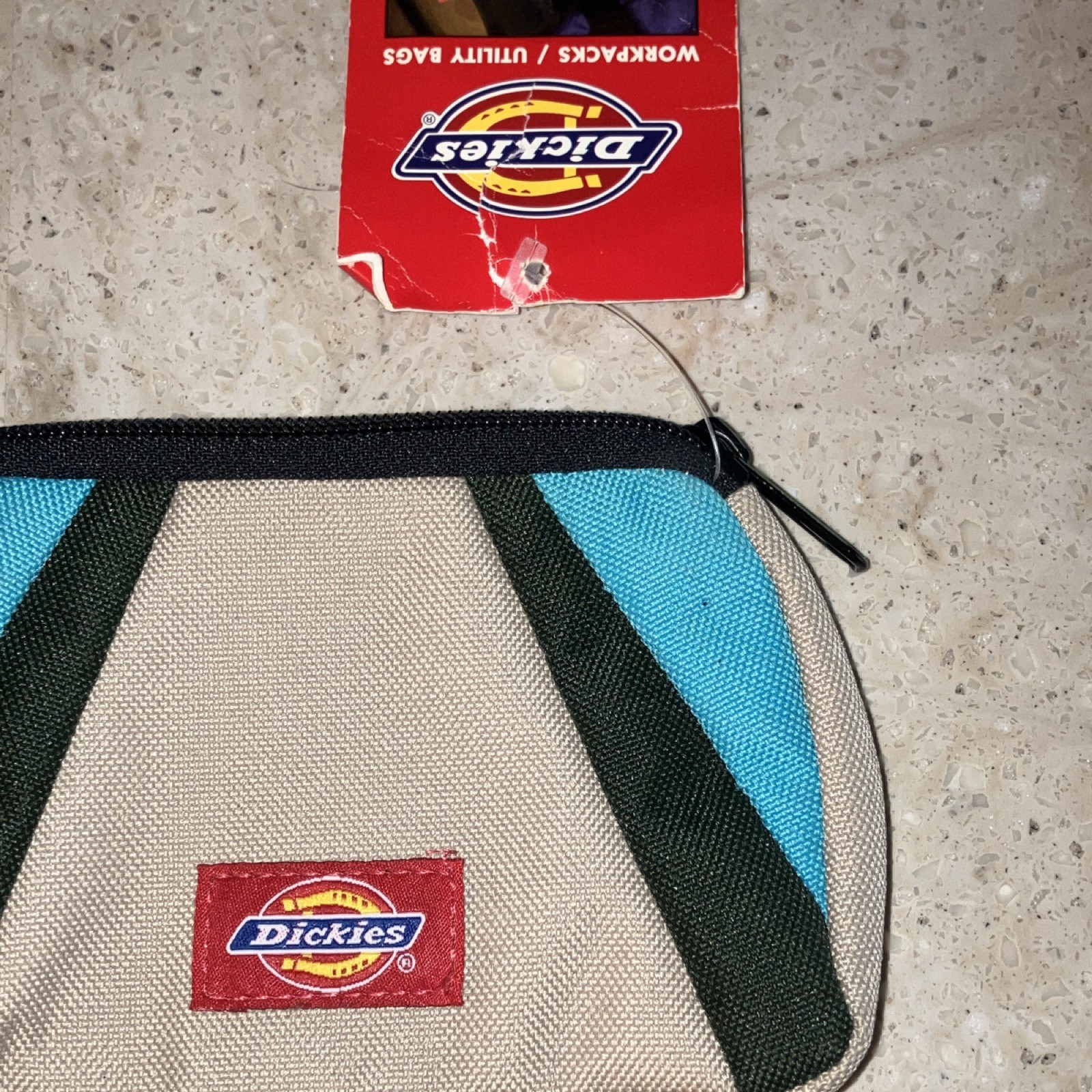 Dickies Workpacks Utility Bag Zipper Closure Pouch Beige/Blue/Black/Green
