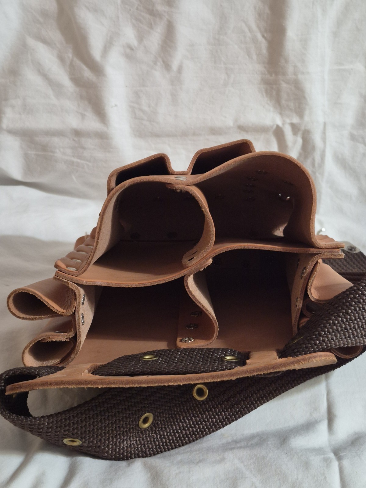 Klein Tools 5165 Leather Tool Pouch 10 Pocket, Tan Made in USA + 5202ML Belt NEW