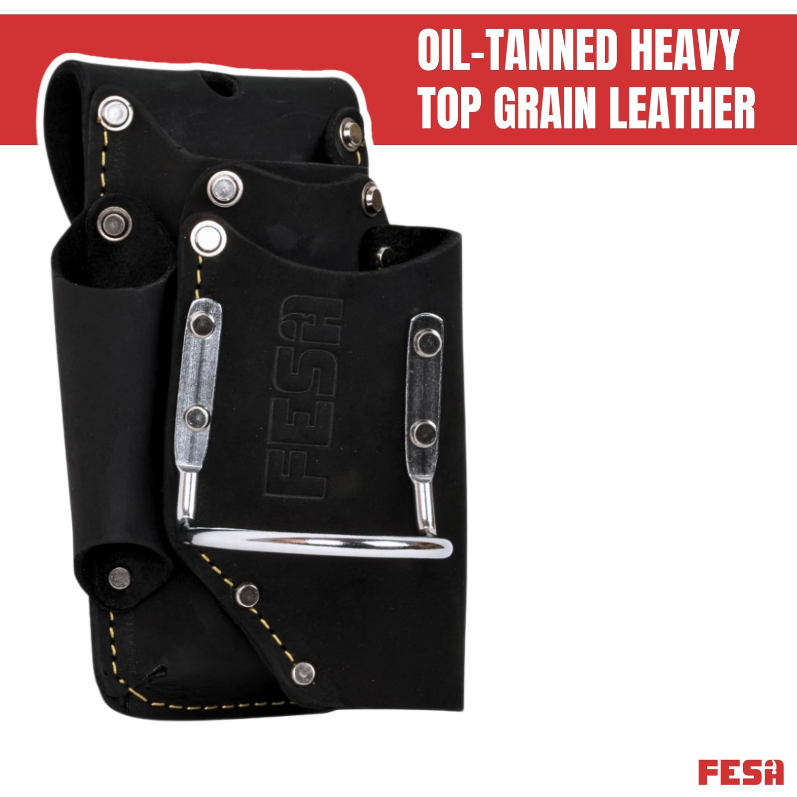 Small Leather Tool Pouch – 5-in-1 Heavy Top Grain Leather Small Tool Pouch wi…