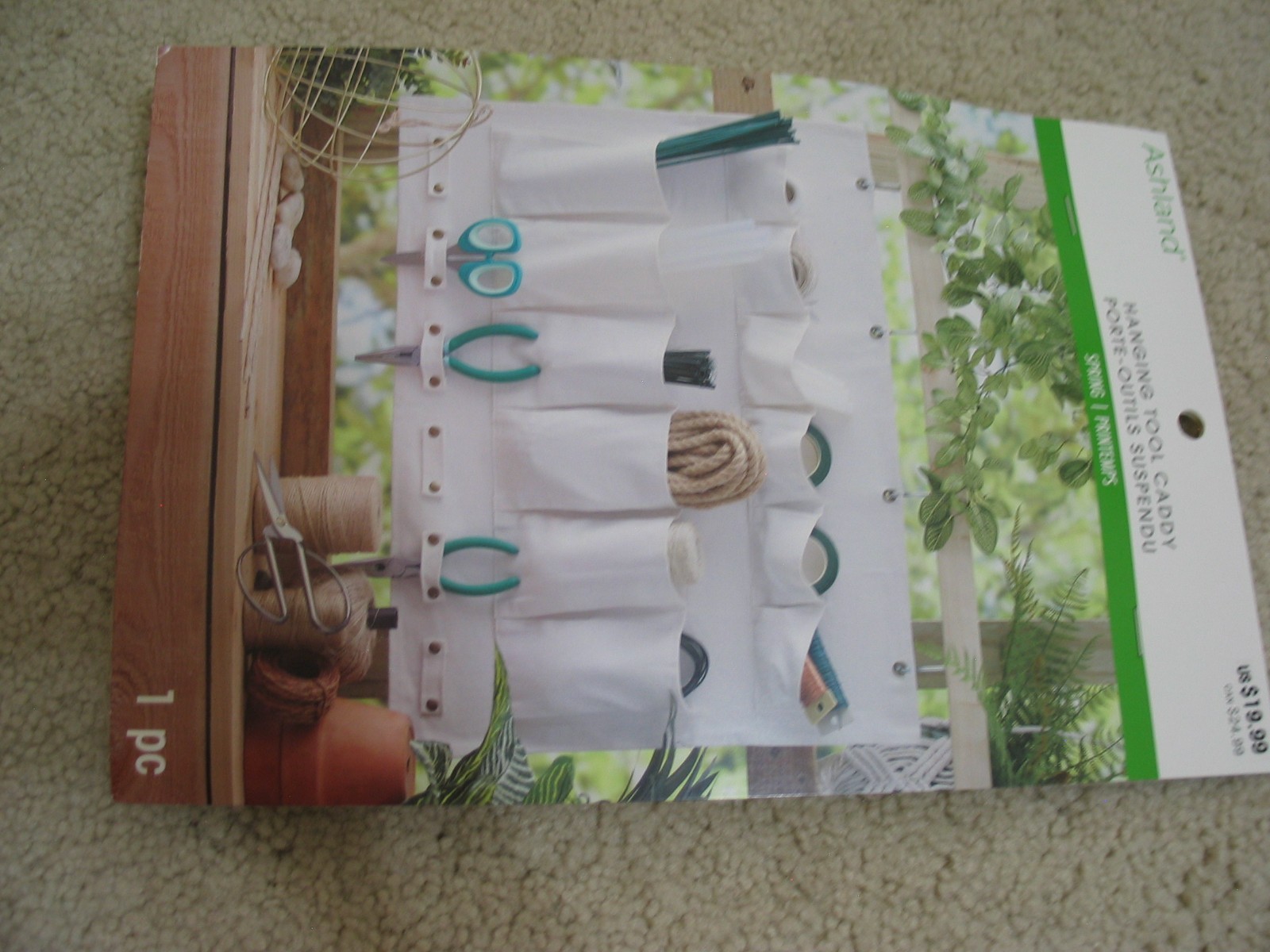 NEW Ashland cotton hanging tool caddy organizer White
