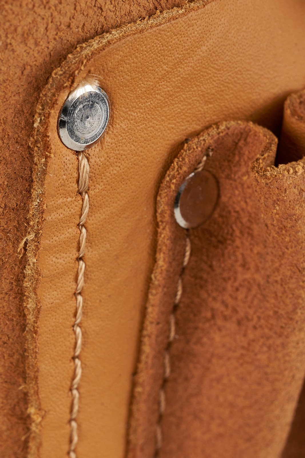 AWP Genuine Leather Premium Tool Pouch Multi-Pocket Organizer for 1 Pack, Tan