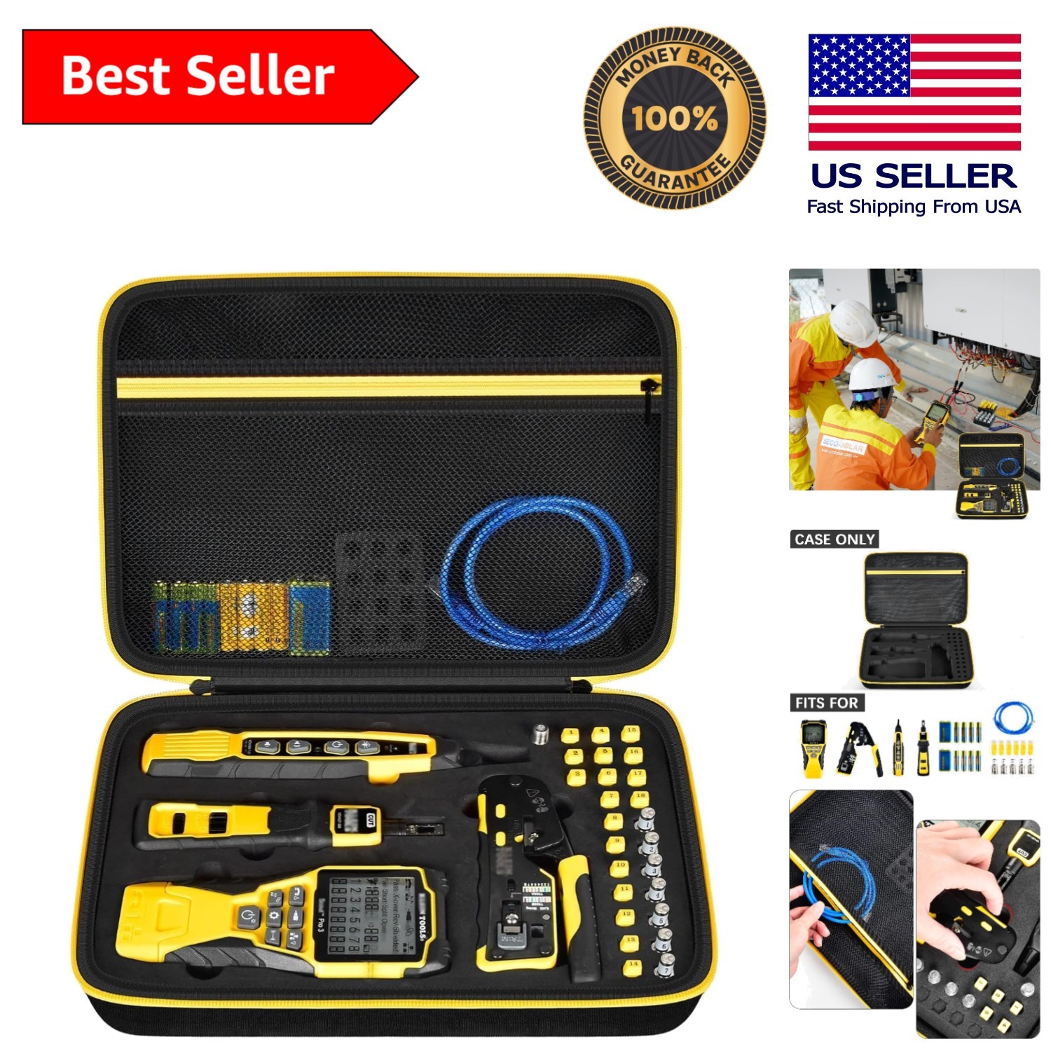 Portable Klein Tools Organizer for Scout Pro 3 & Wire Stripping Tools, 31 Slots
