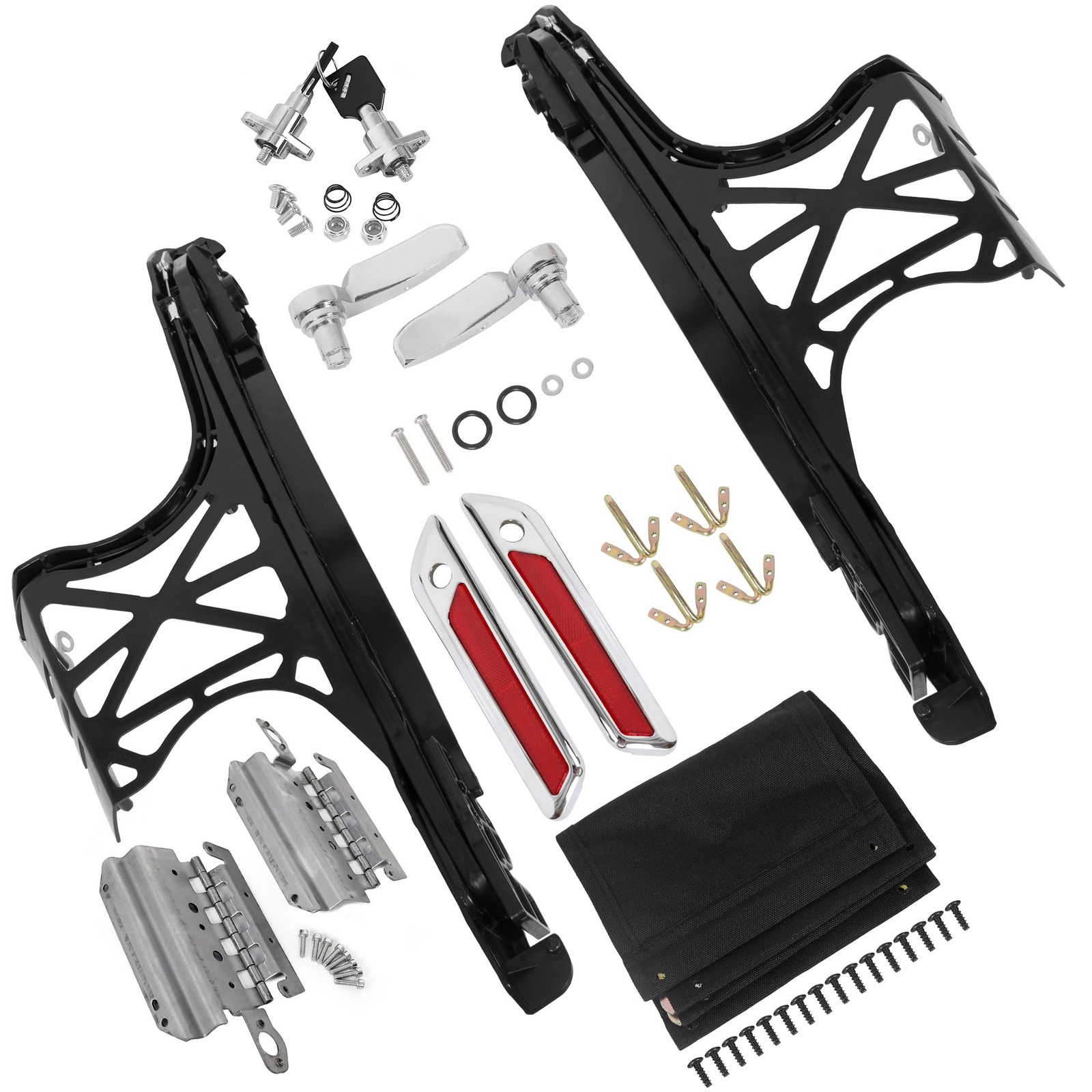 ECOTRIC Hard Saddlebag Hardware Latch Kit Compatible with 2014-2024 Harley To…