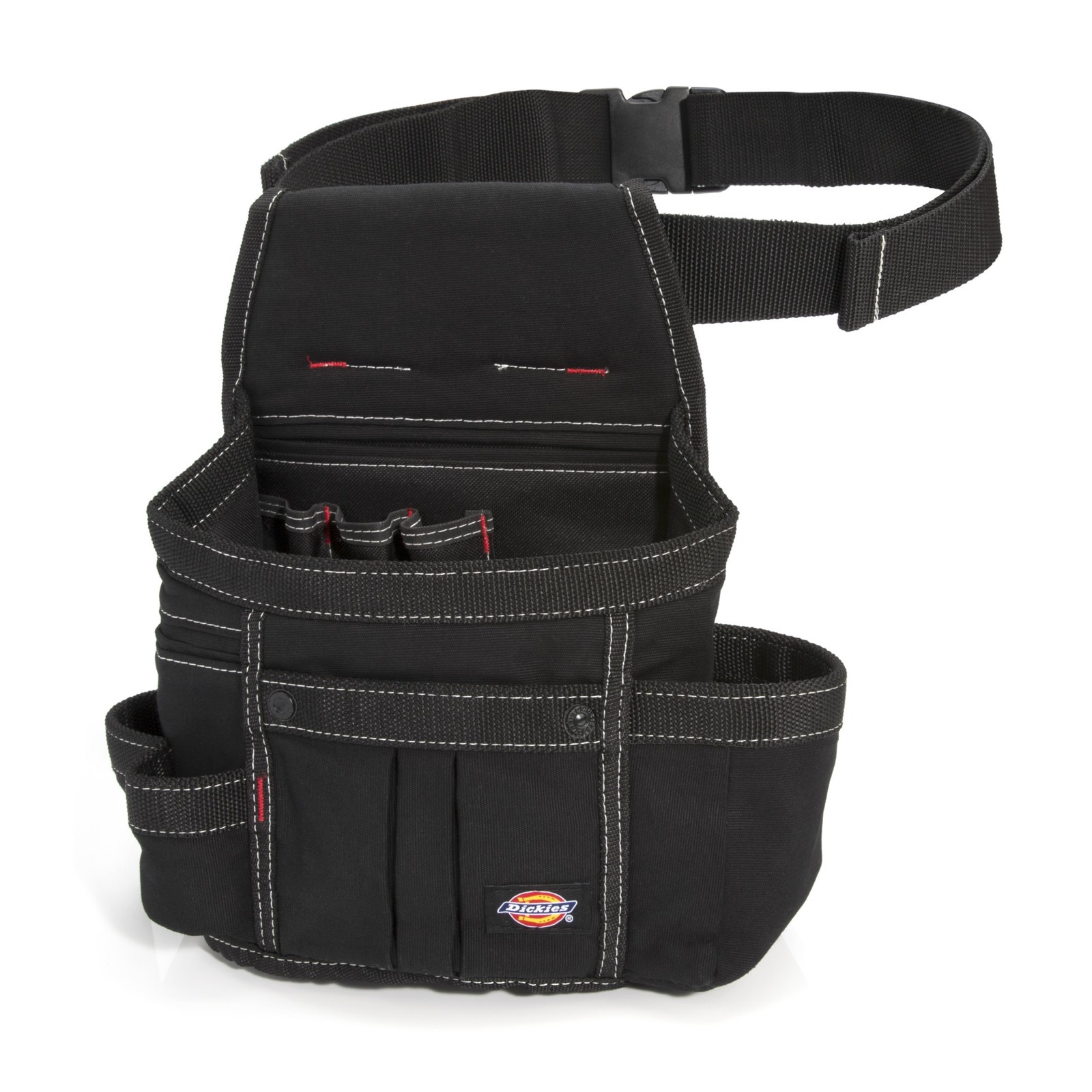 Tool Belt Pouch 8 Pocket Webbing Reinforced Black Dickies 57054
