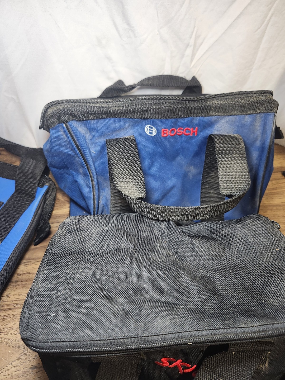 Large Lot Of Tool Bags And Storage Skil, Bosch. Hitachi And More!