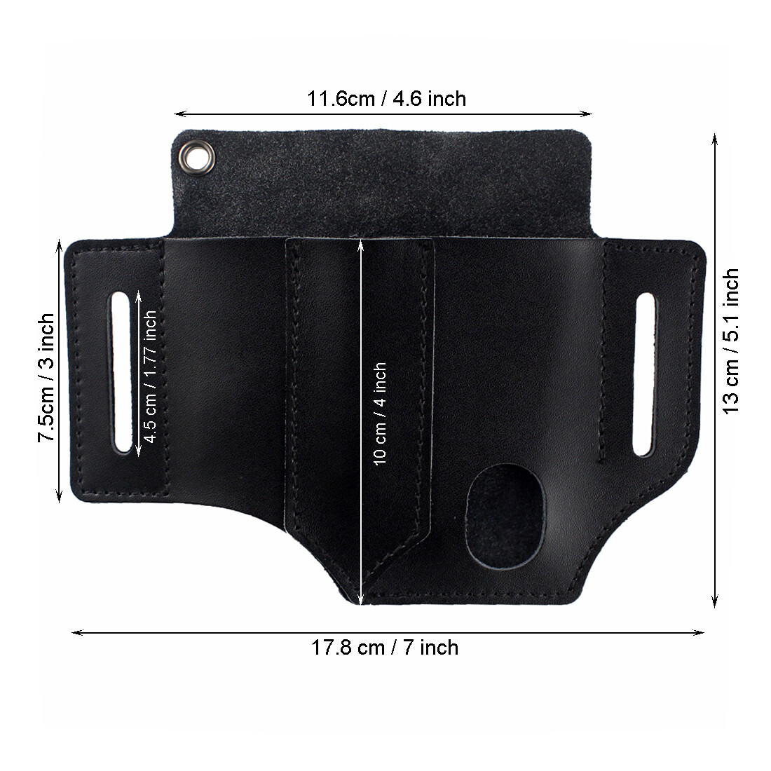 EDC Multitools Sheath Leather Sheath Knife Belt Sheath Flashlight Holster Holder