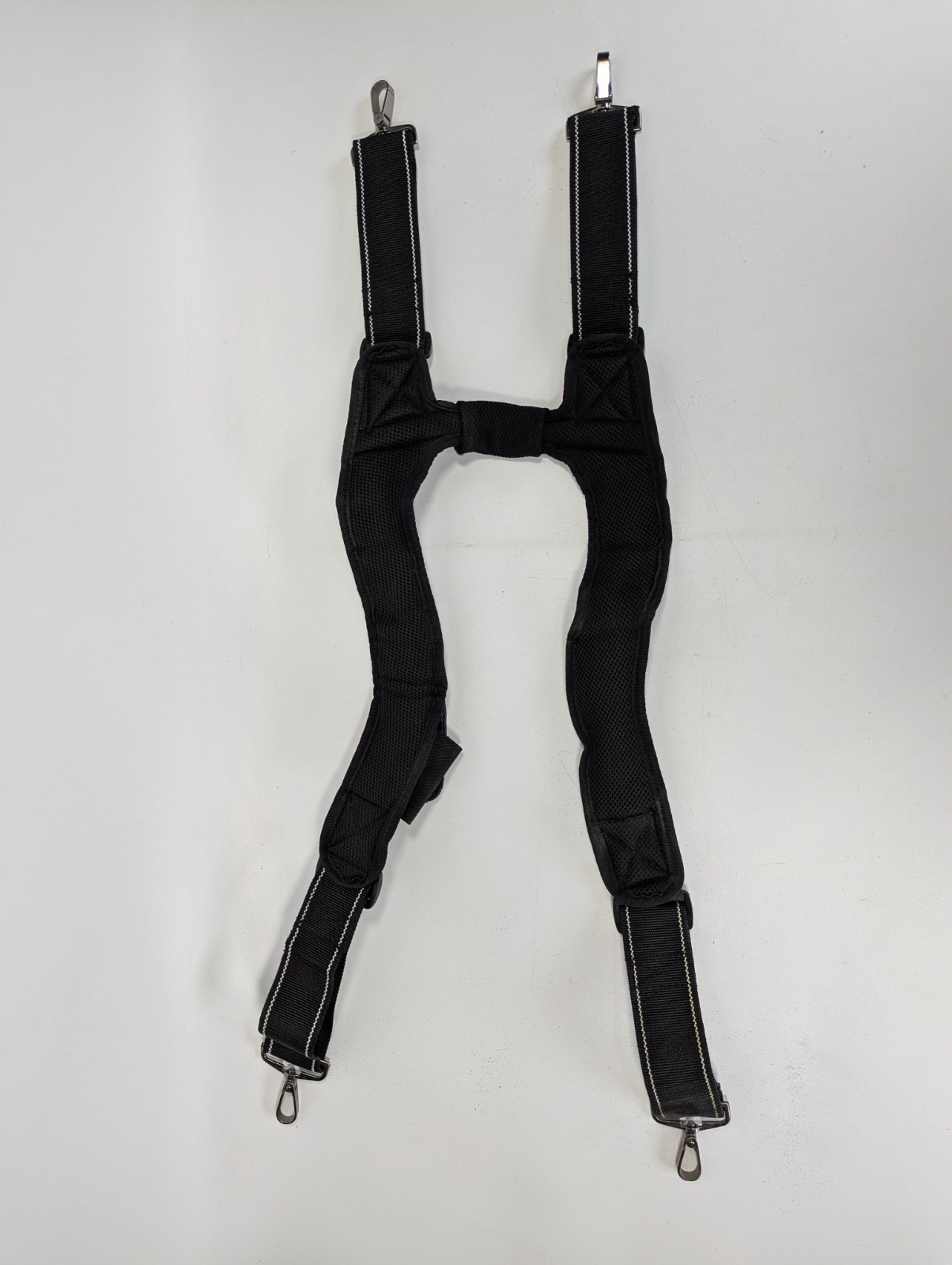 Tool Belt Suspenders Heavy Duty Workwear with Loop Clips Phone Holder – Black